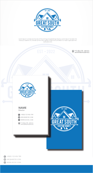 Logo Design by zebronicgraphic for Great South Custom Homes | Design: #35161965