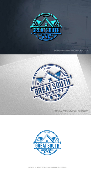 Logo Design by zebronicgraphic for Great South Custom Homes | Design: #35161968
