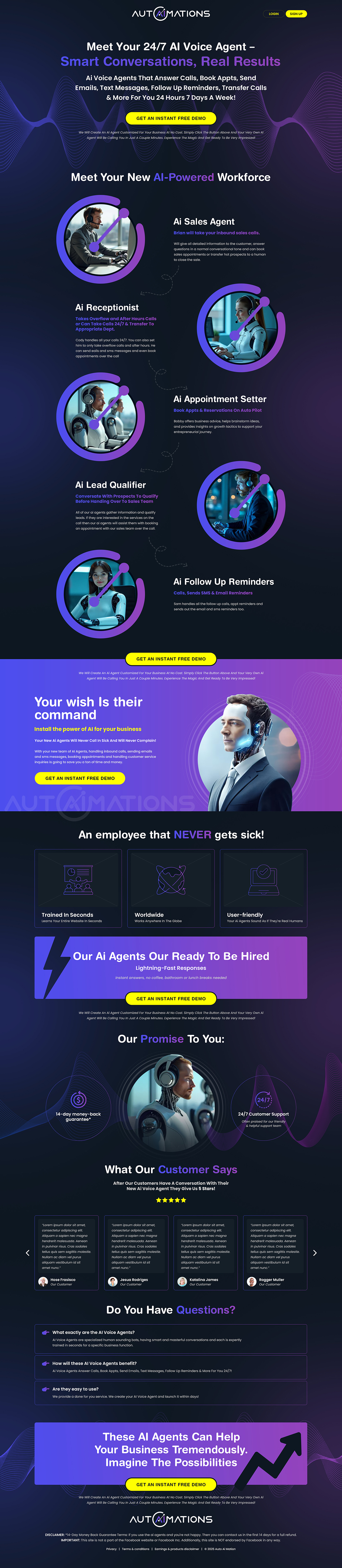 Landing Page Design by IDesign1606 for Shane | Design #35192120
