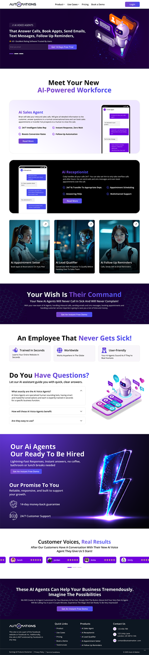Landing Page-Design von Creative Slices für Shane | Design #35187517