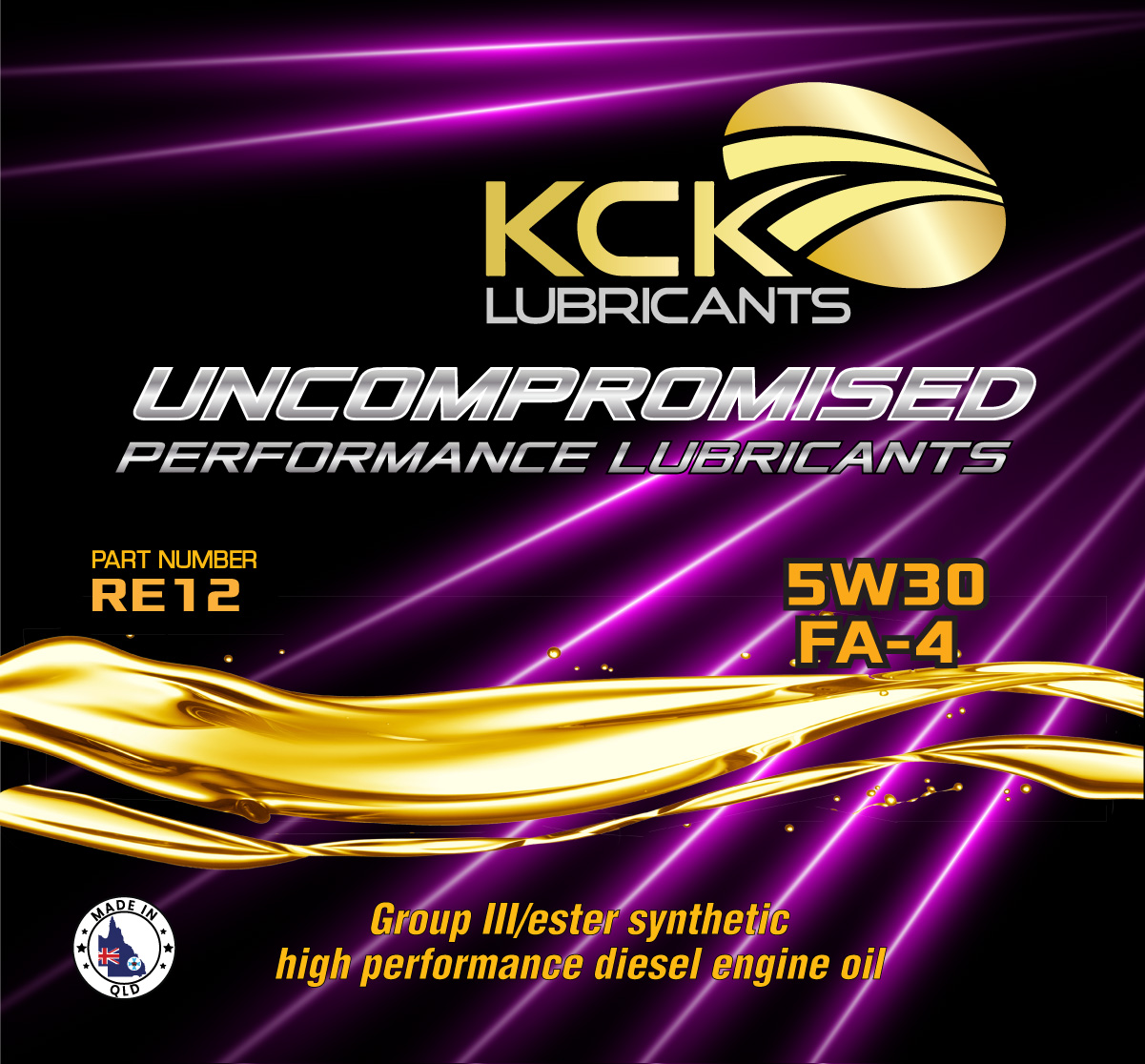 Etikett-Design von Sergio Coelho für KCK Lubricants | Design #35165810
