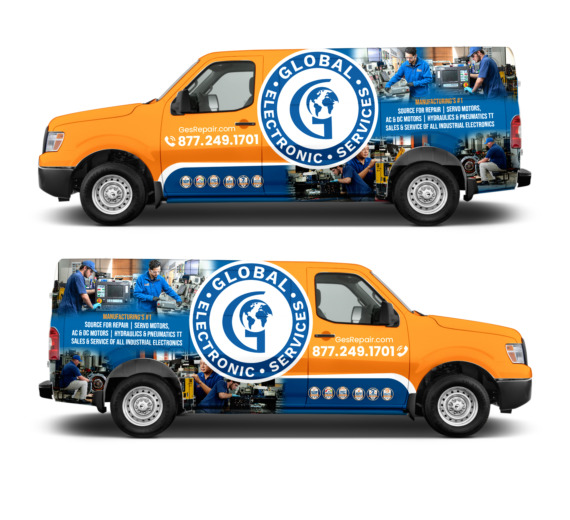 Graphic Design by WrapTonic24 for Global Electronic Services, Inc. | Design #35212030