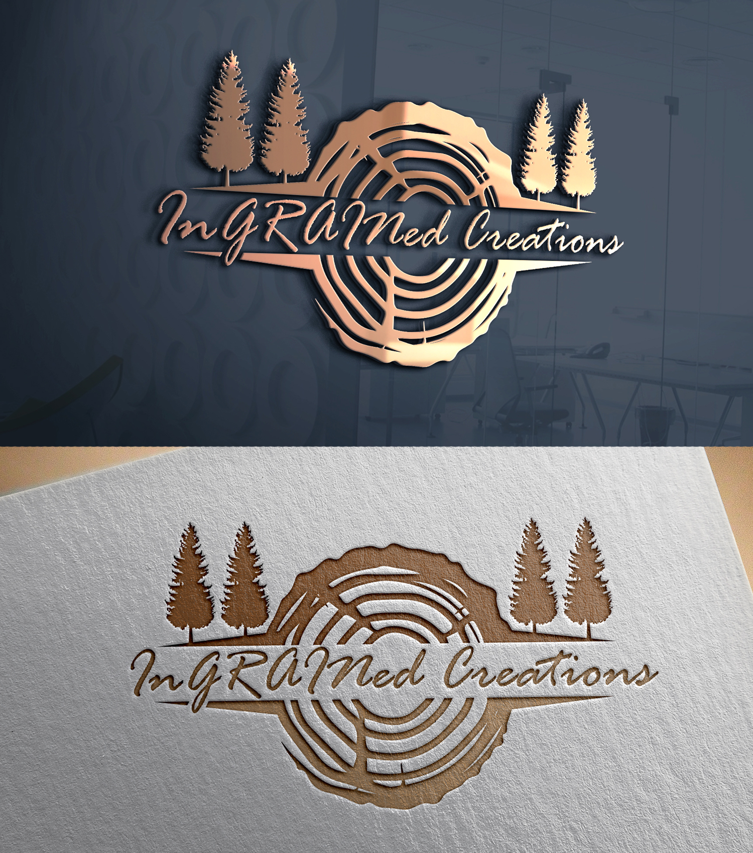 Logo Design by 24ksunny for InGRAINed Creations, LLC. | Design #35176196