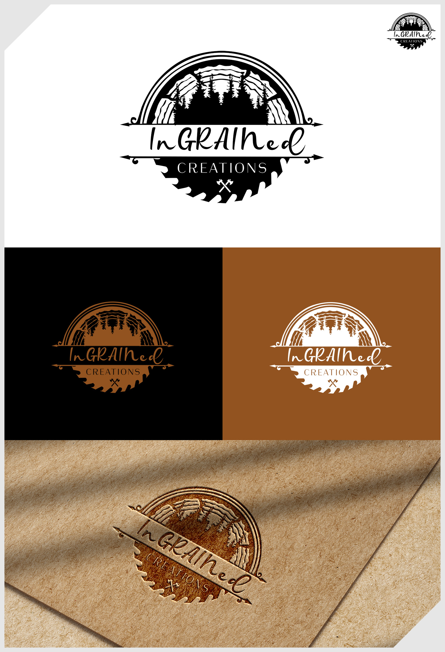 Diseño de Logo por IDesign1606 para InGRAINed Creations, LLC. | Diseño #35182074