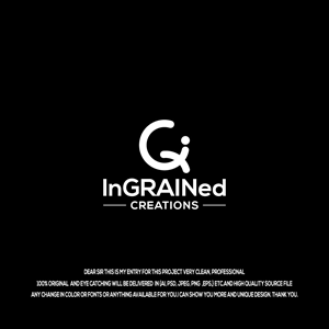 Logo Design by Hossainlogo324 for InGRAINed Creations, LLC. | Design: #35186477