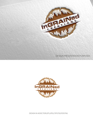 Logo Design by zebronicgraphic for InGRAINed Creations, LLC. | Design: #35180003