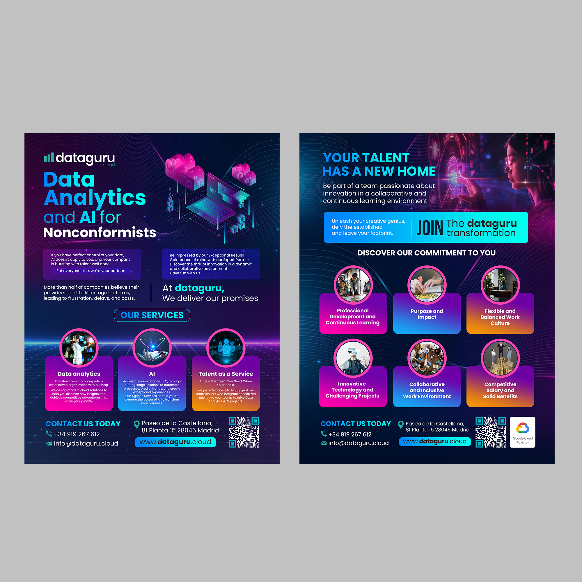 Flyer Design by debdesign for DATAGURU TECHNOLOGIES, SL | Design #35218617