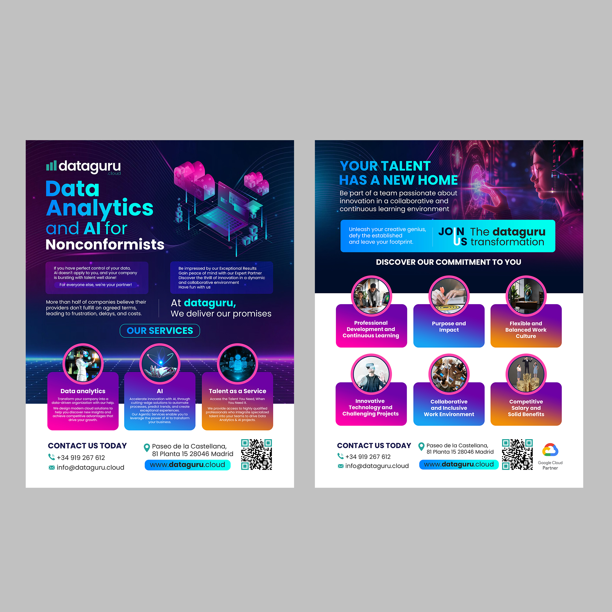 Flyer Design by debdesign for DATAGURU TECHNOLOGIES, SL | Design #35218618