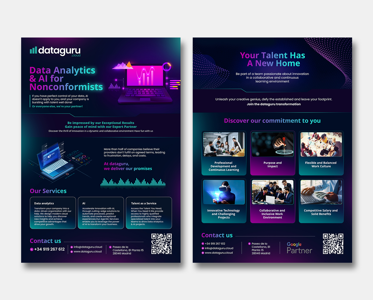 Flyer Design by debdesign for DATAGURU TECHNOLOGIES, SL | Design #35218635