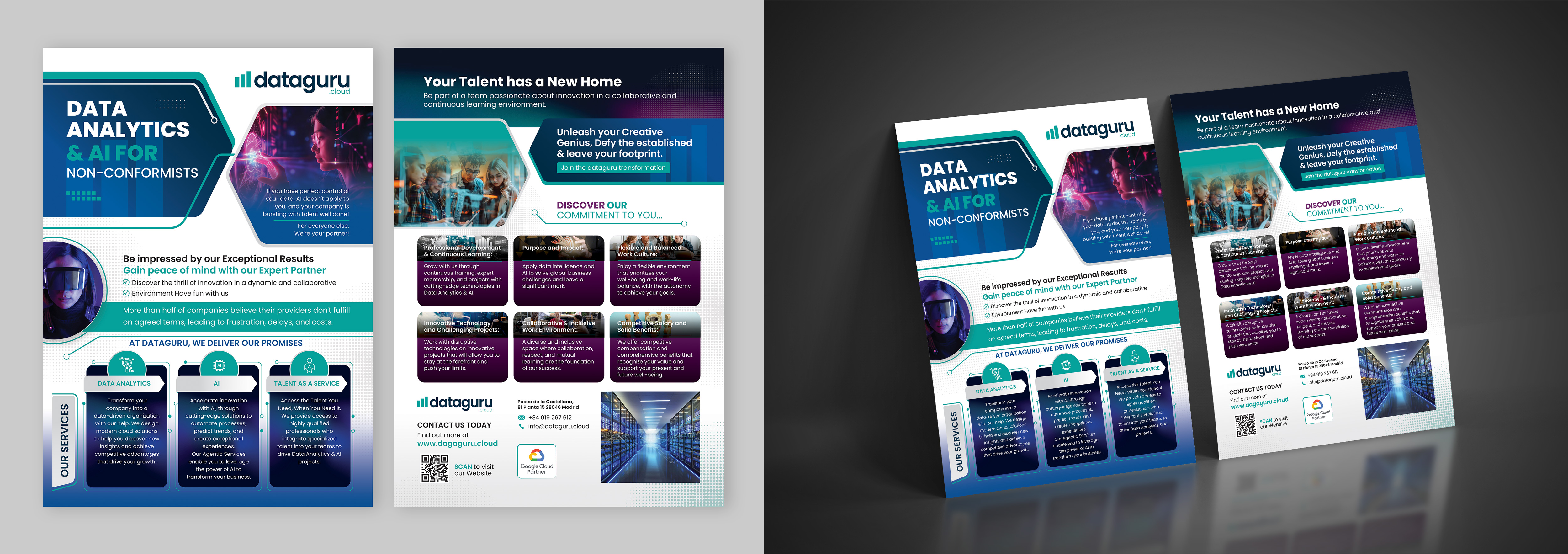 Flyer Design by Impressive Designs for DATAGURU TECHNOLOGIES, SL | Design #35209520