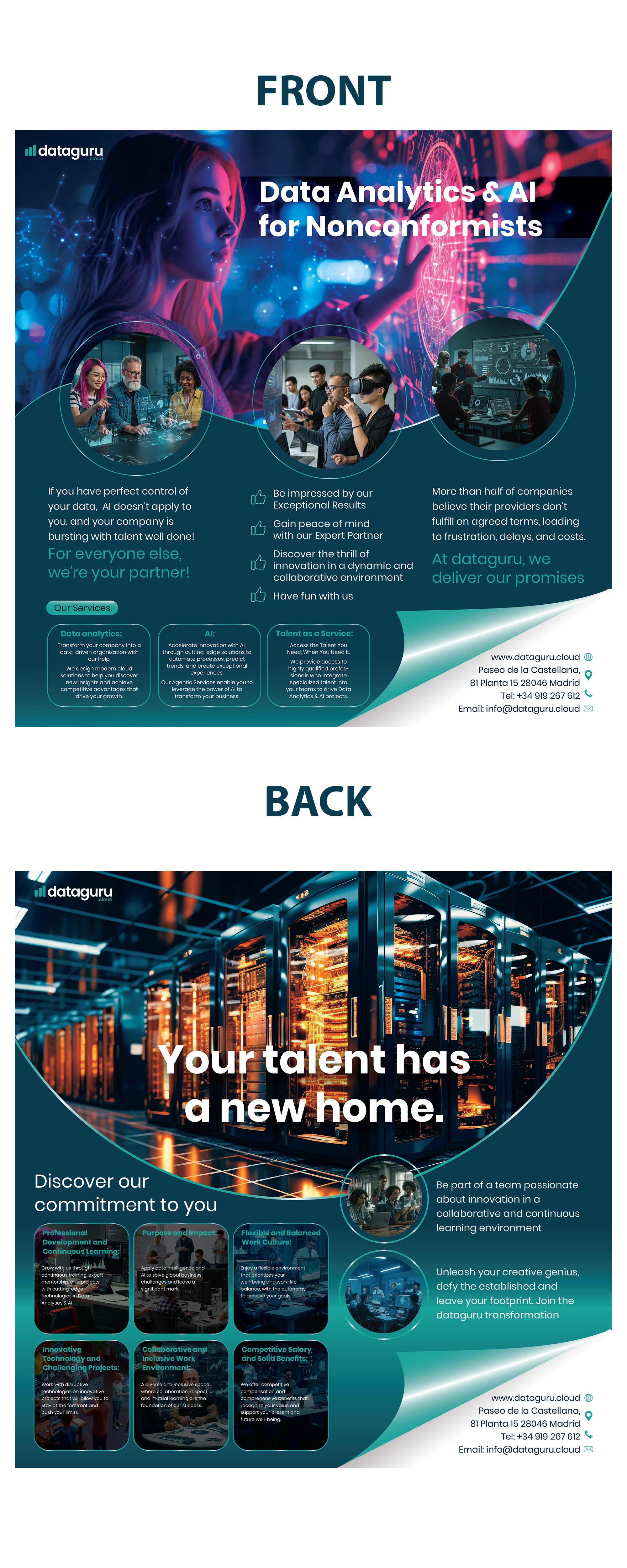 Flyer Design by svkreatives for DATAGURU TECHNOLOGIES, SL | Design #35193292