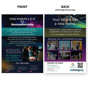 Flyer-Design von svkreatives für DATAGURU TECHNOLOGIES, SL | Design: #35223749