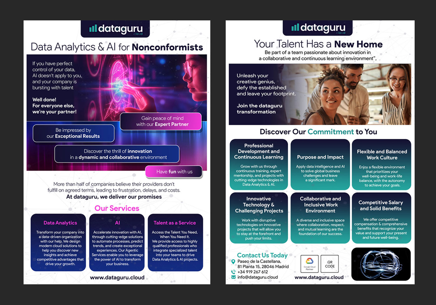 Flyer Design by DA. for DATAGURU TECHNOLOGIES, SL | Design #35215525