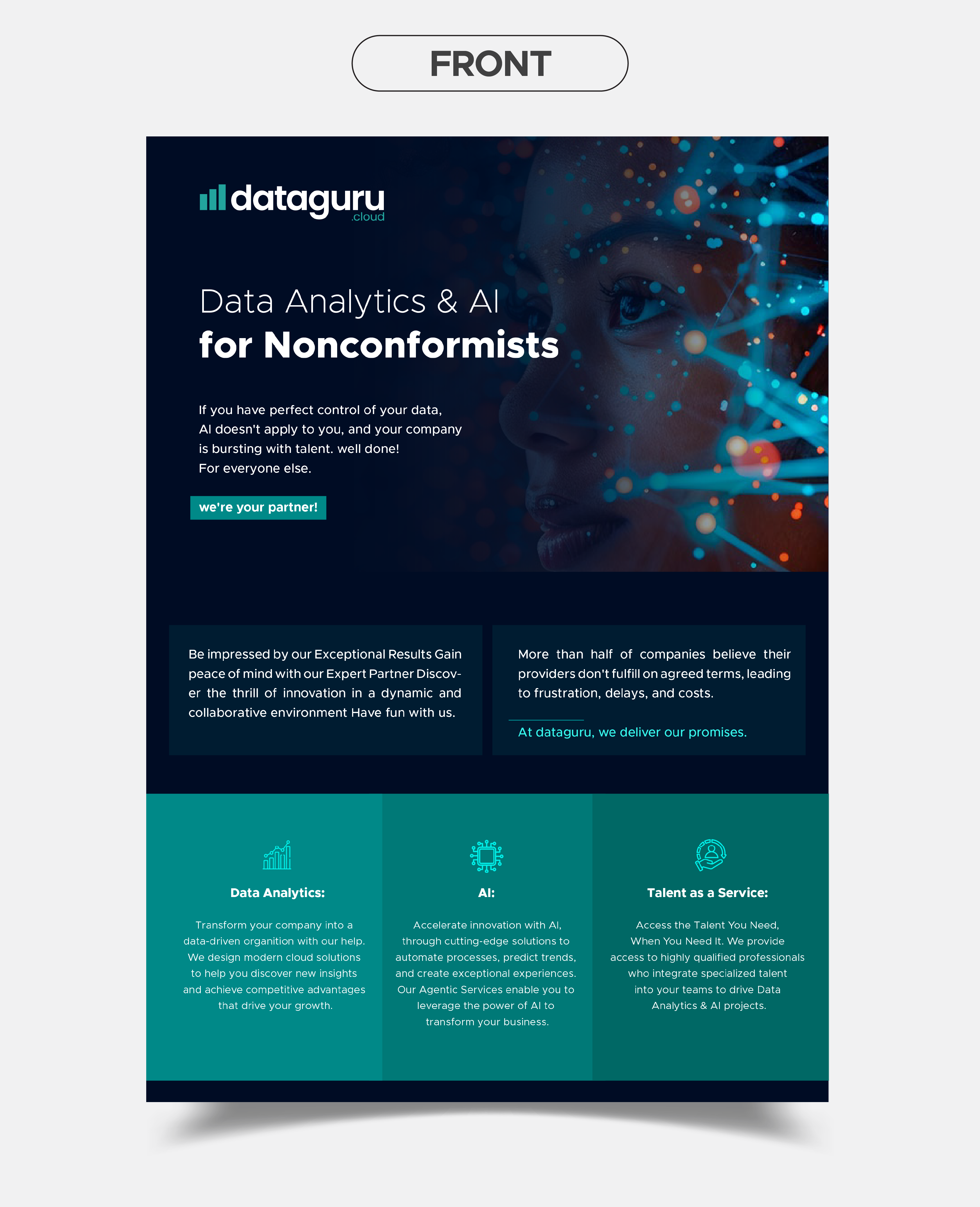 Flyer Design by ZD STUDIO for DATAGURU TECHNOLOGIES, SL | Design #35208633