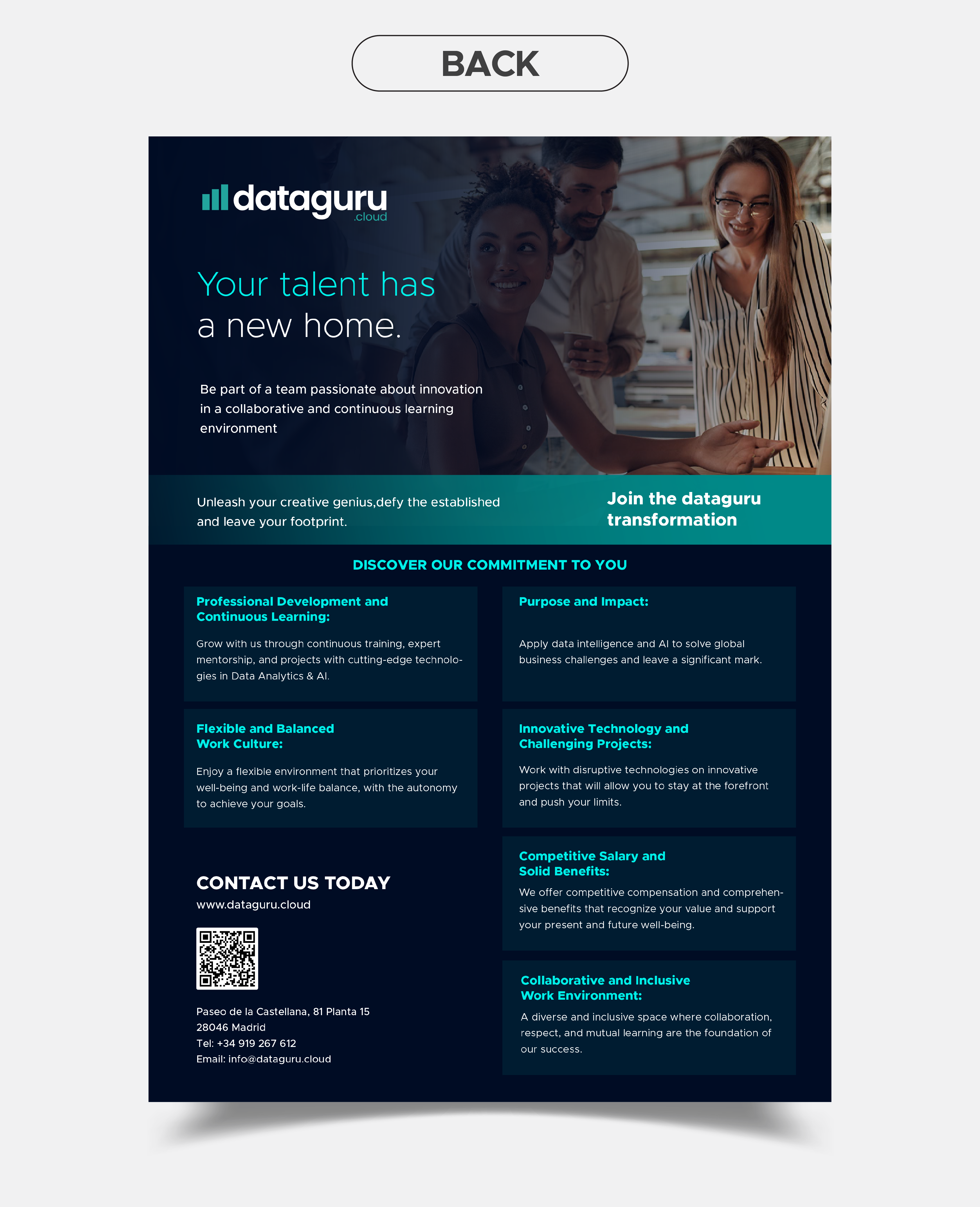 Flyer Design by ZD STUDIO for DATAGURU TECHNOLOGIES, SL | Design #35208635