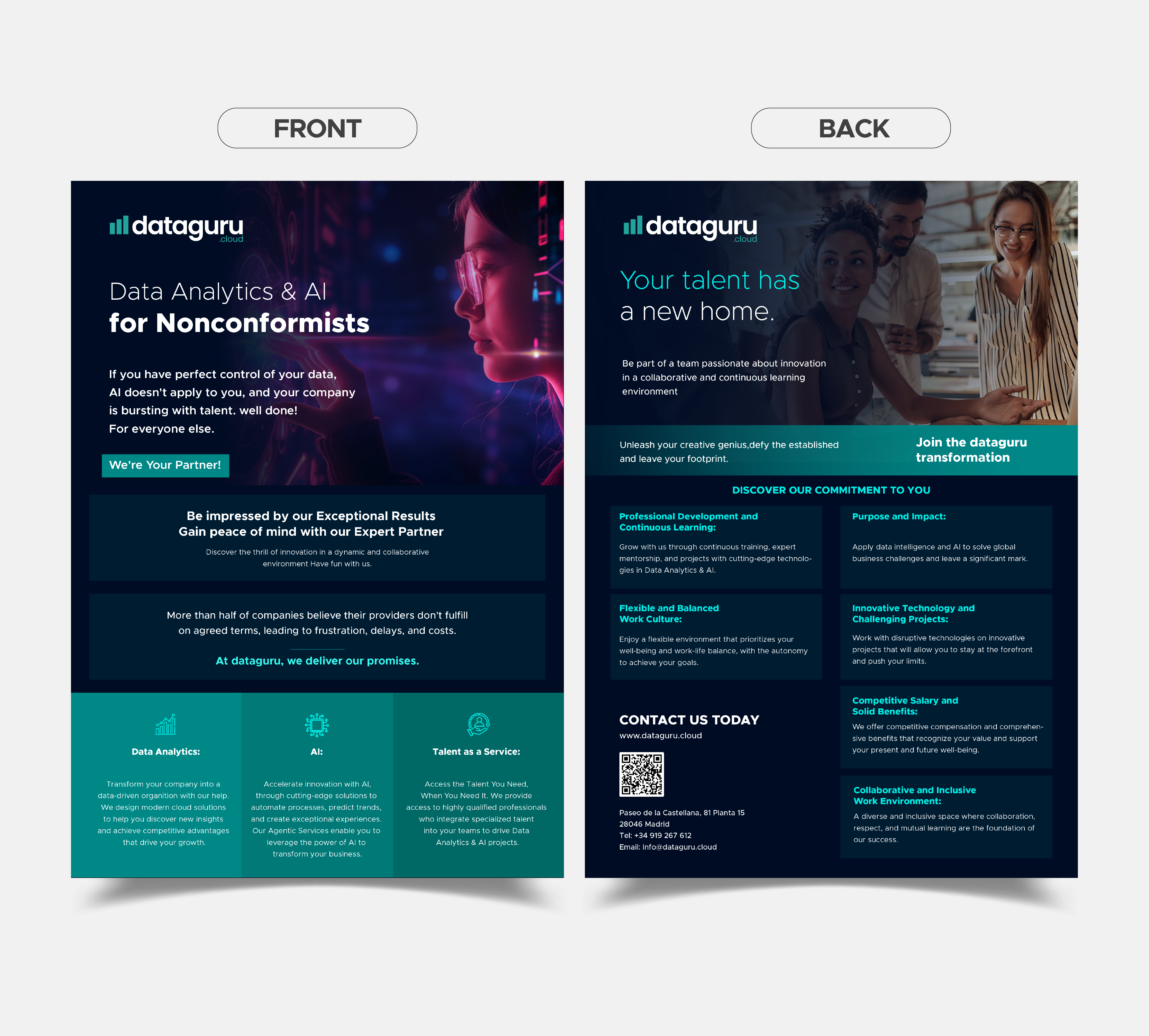 Flyer Design by ZD STUDIO for DATAGURU TECHNOLOGIES, SL | Design #35215523