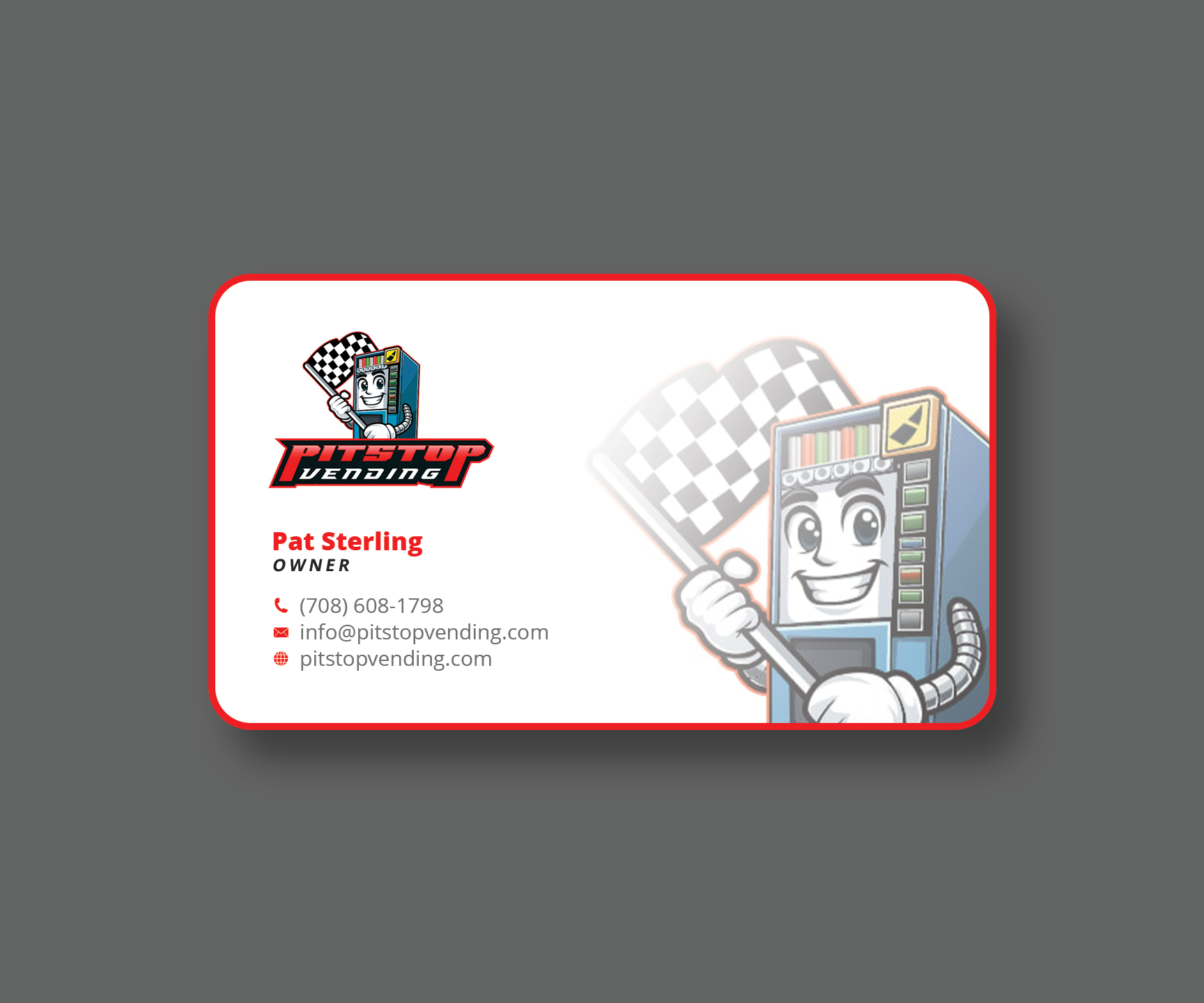 Visitenkarten-Design von Andrés Sebastián für Pitstop Vending LLC  | Design #35212317