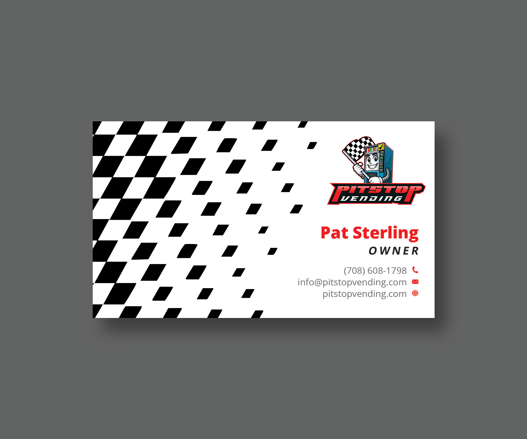 Visitenkarten-Design von Andrés Sebastián für Pitstop Vending LLC  | Design #35213055