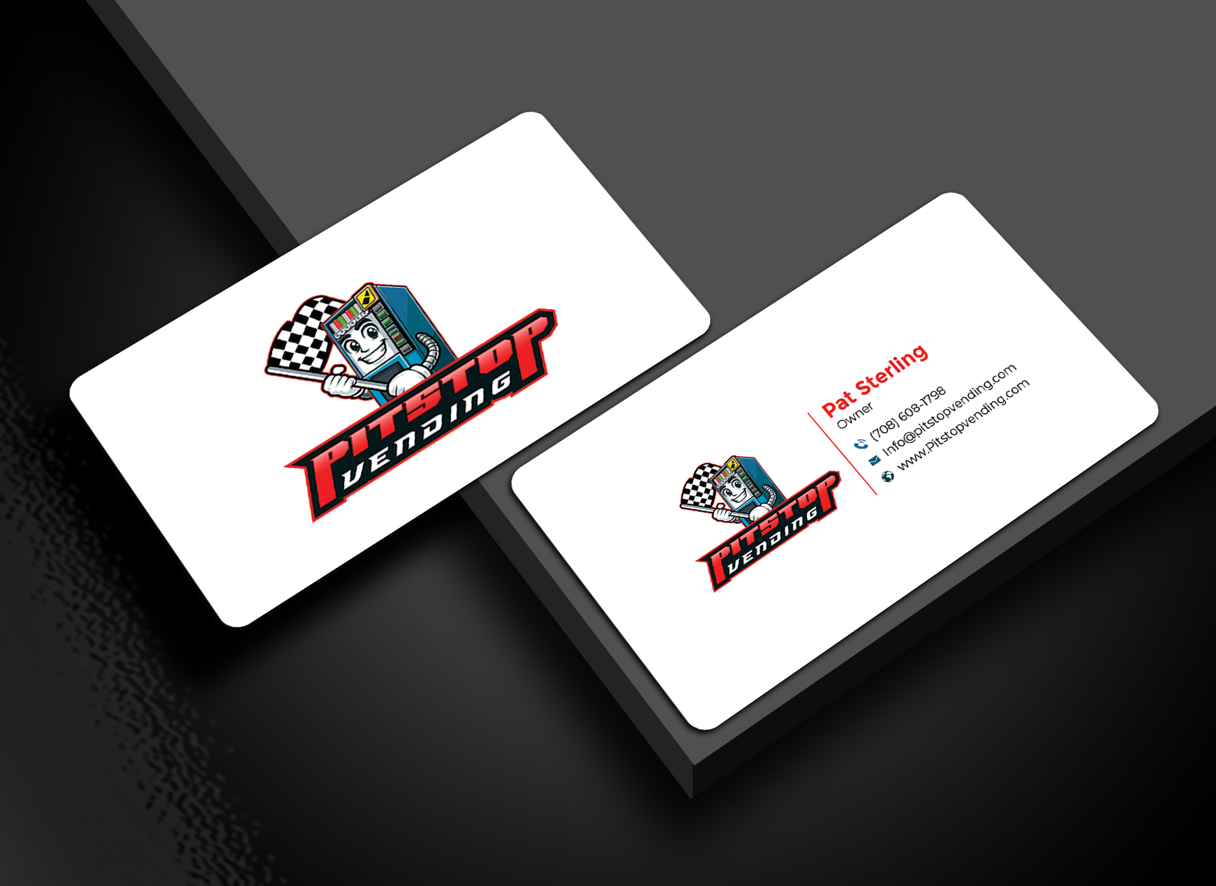 Visitenkarten-Design von Graphixpointt für Pitstop Vending LLC  | Design #35199116