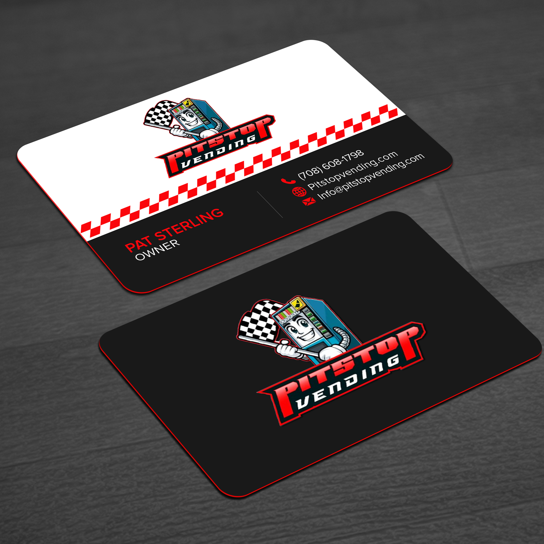 Visitenkarten-Design von WellDesign für Pitstop Vending LLC  | Design #35196681