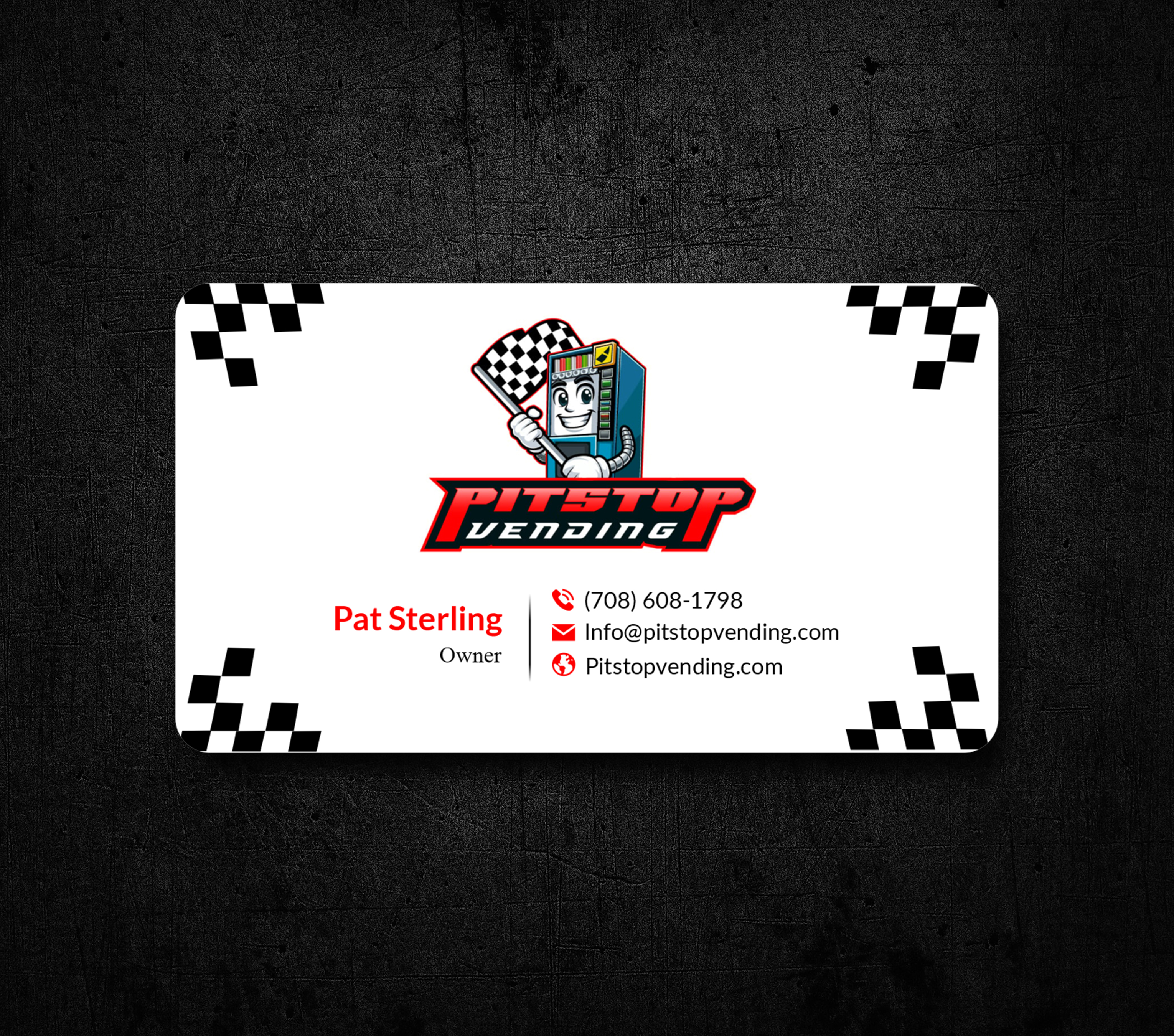Business Card Design by designer1975 for Pitstop Vending LLC  | Design #35196893