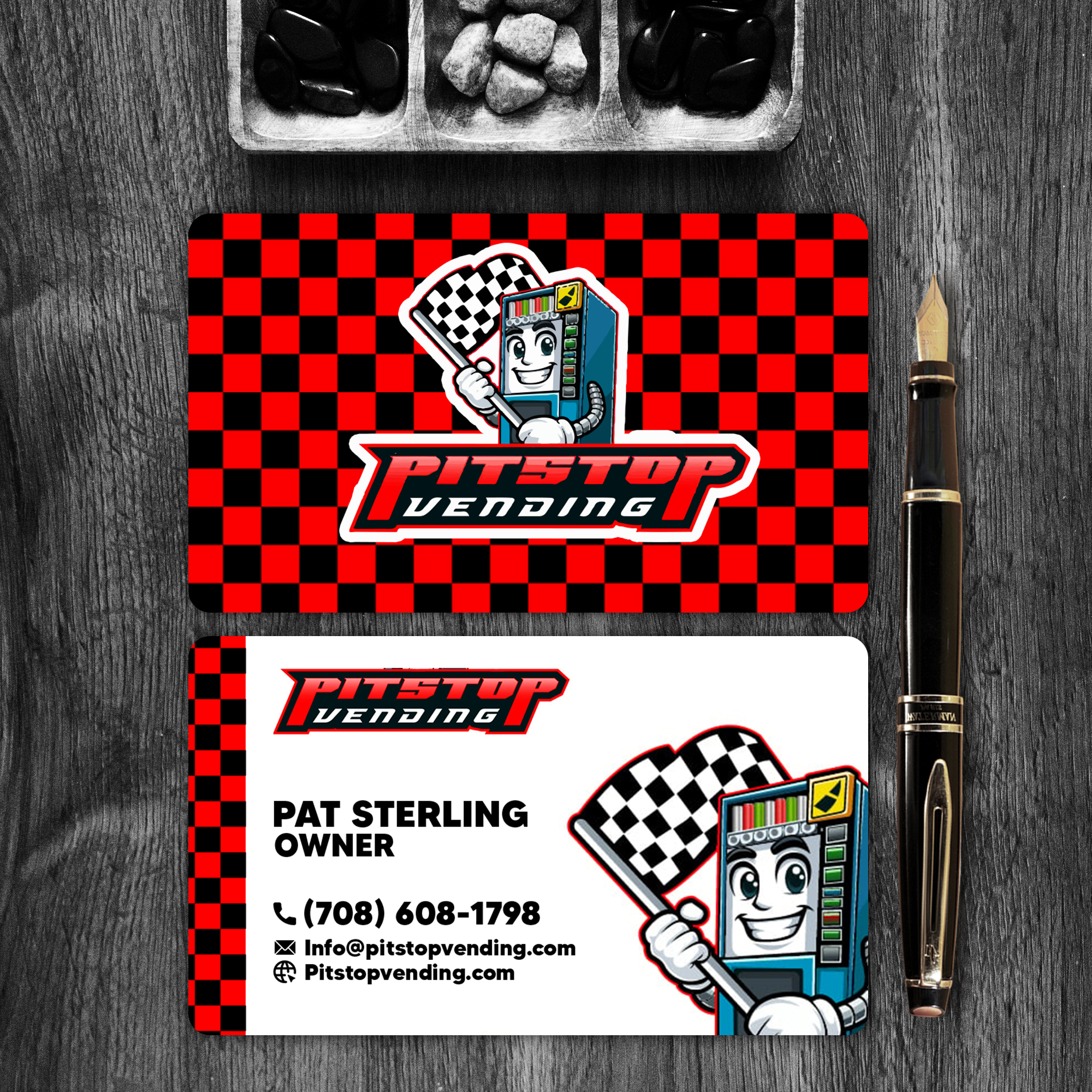 Visitenkarten-Design von CreativeGwen™ für Pitstop Vending LLC  | Design #35203010