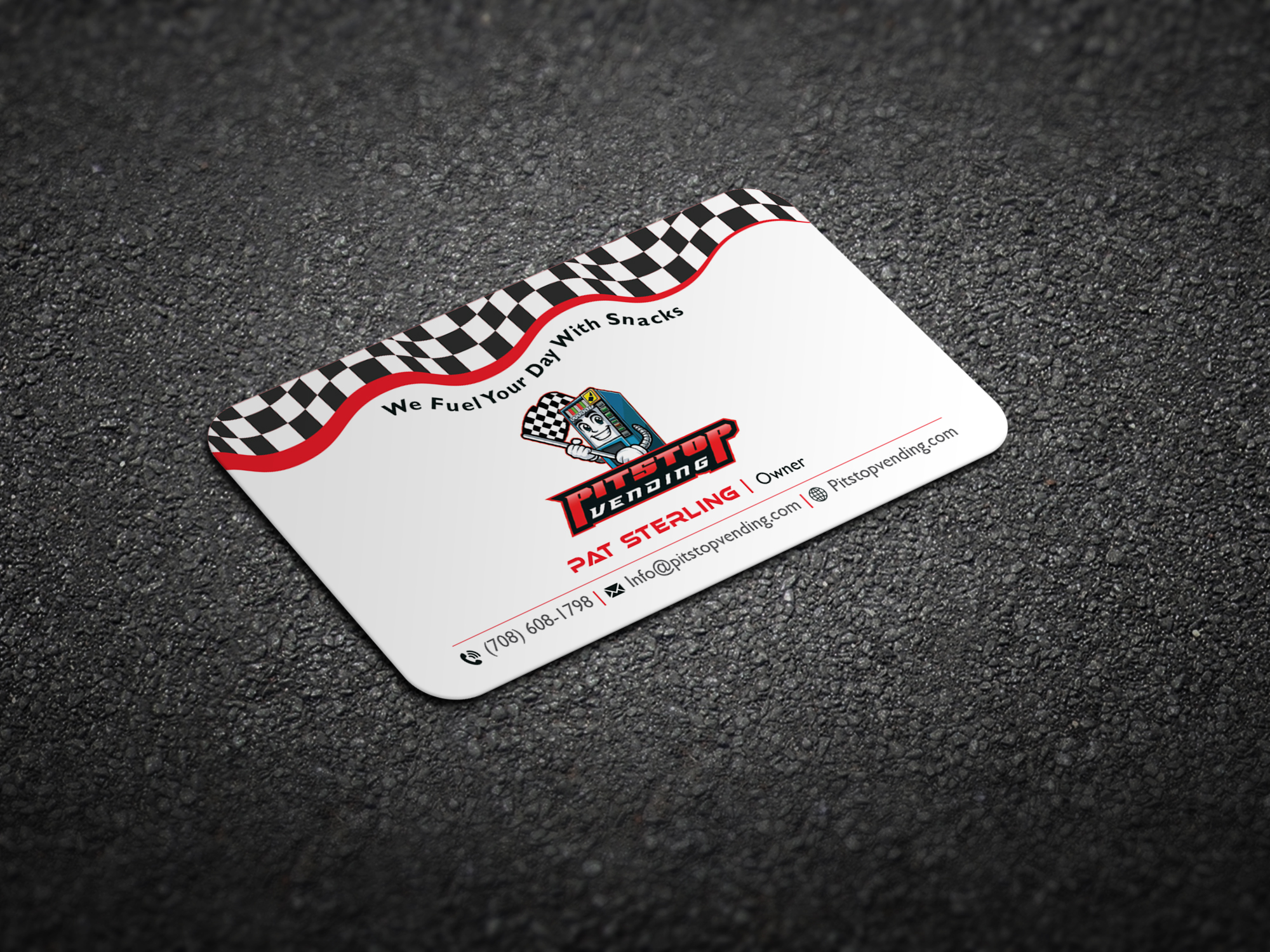 Business Card Design by Magic of Art for Pitstop Vending LLC  | Design #35211728