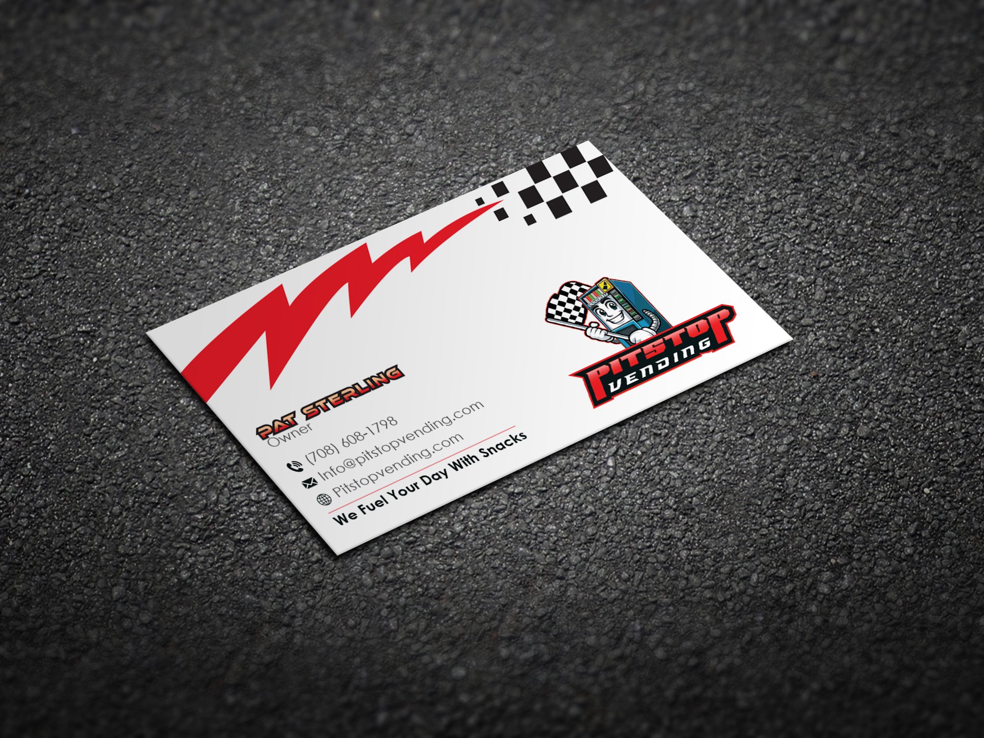 Business Card Design by Magic of Art for Pitstop Vending LLC  | Design #35211729