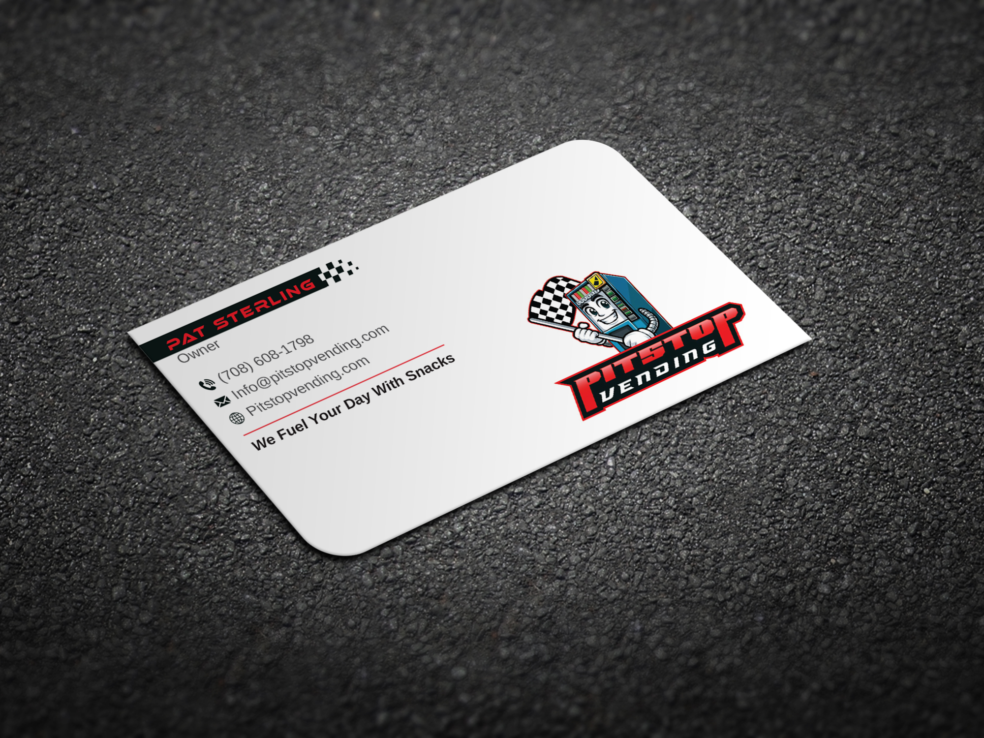 Business Card Design by Magic of Art for Pitstop Vending LLC  | Design #35211730