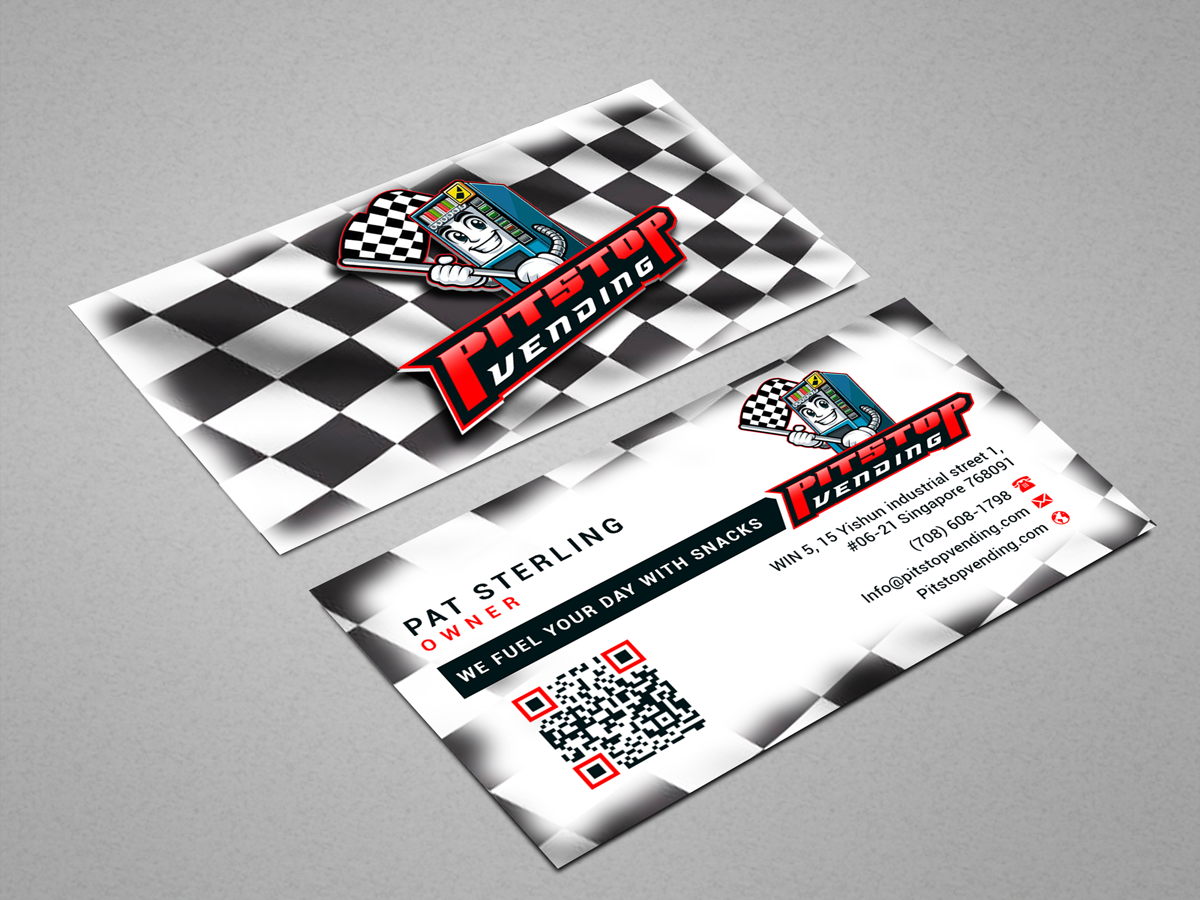Business Card Design by Rajib Bhattacharya for Pitstop Vending LLC  | Design #35212305