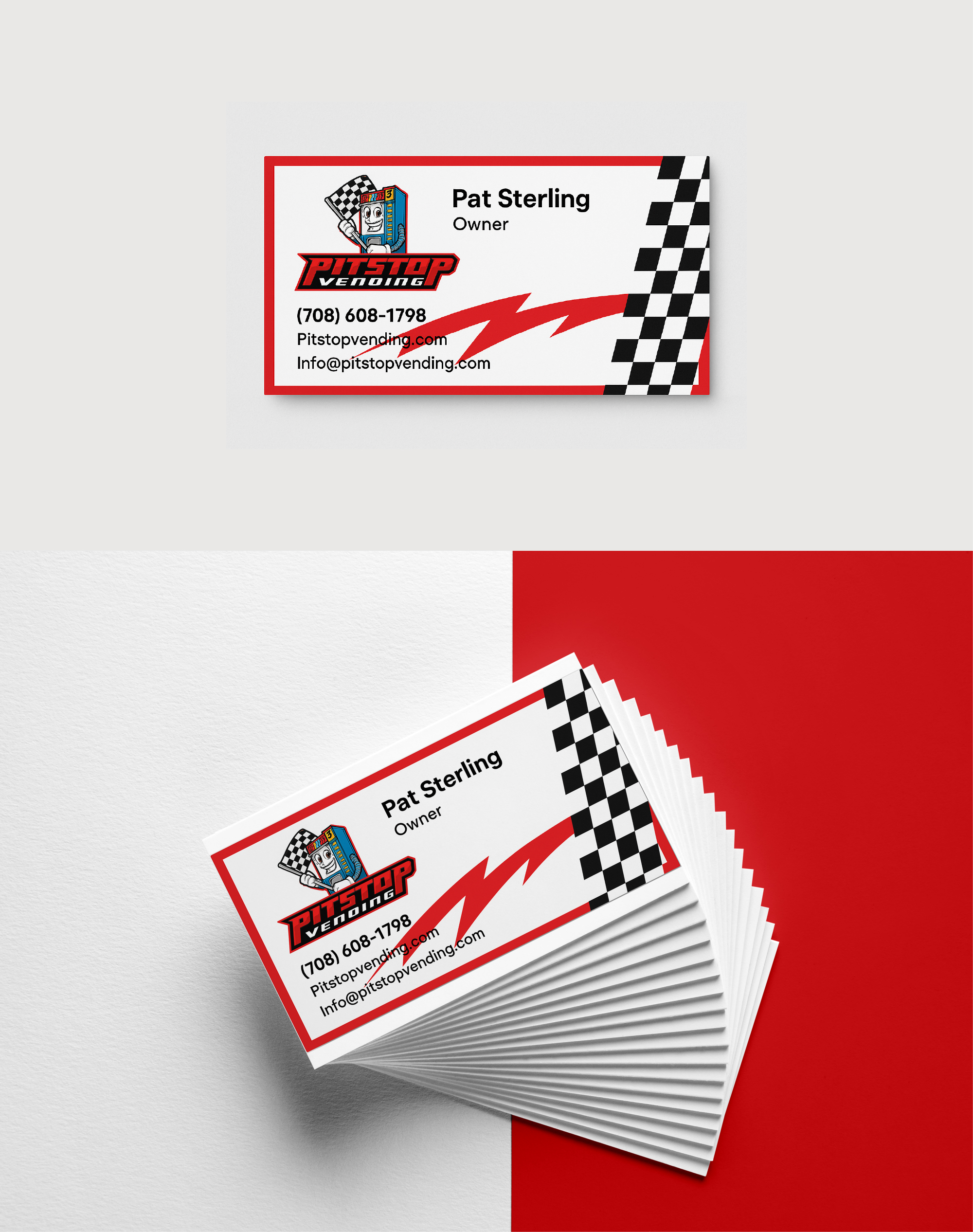 Visitenkarten-Design von saifysyed Studio für Pitstop Vending LLC  | Design #35200853