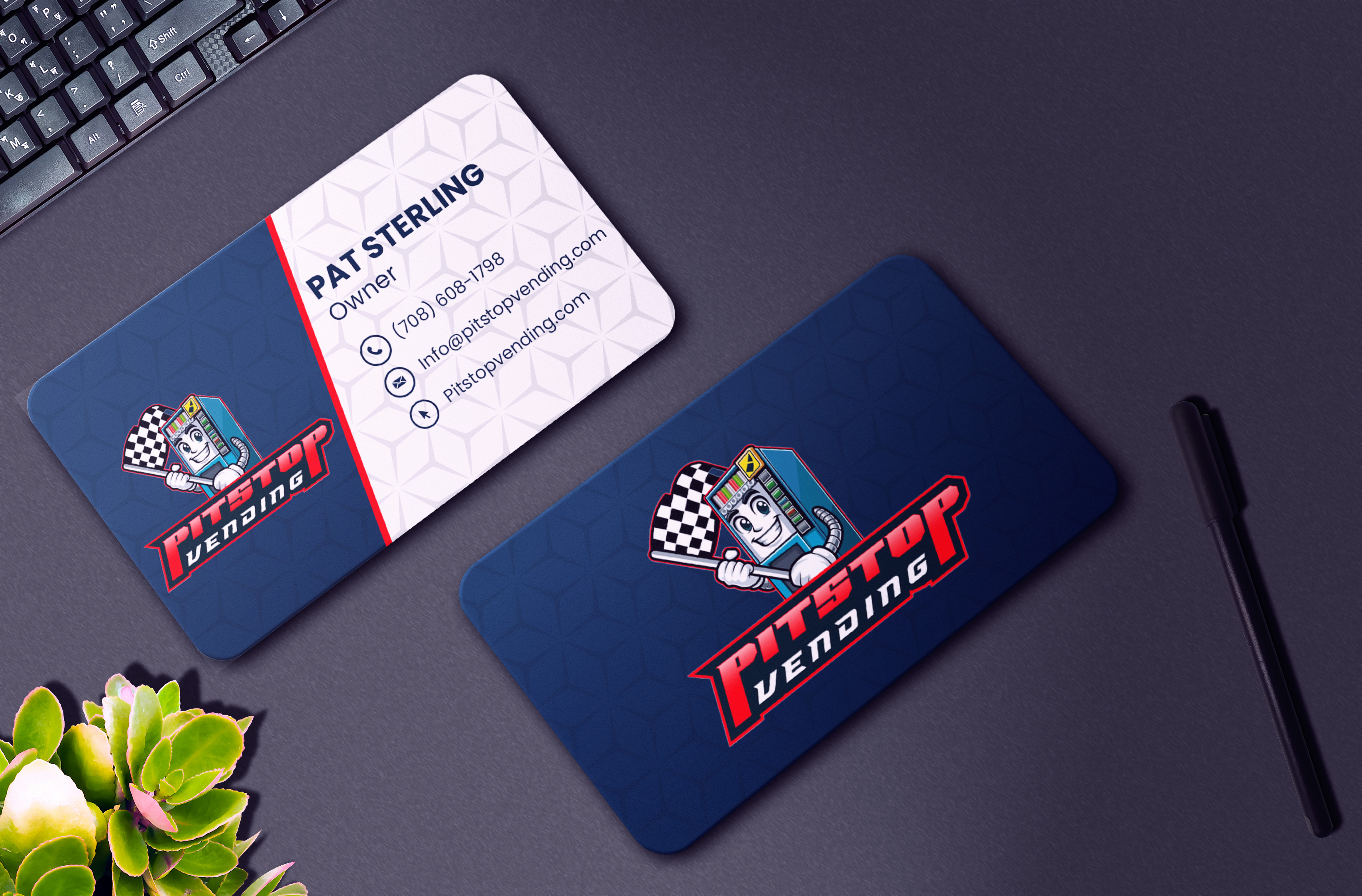 Design de Carte de Visite par Om Web Solutions pour Pitstop Vending LLC  | Design #35215050