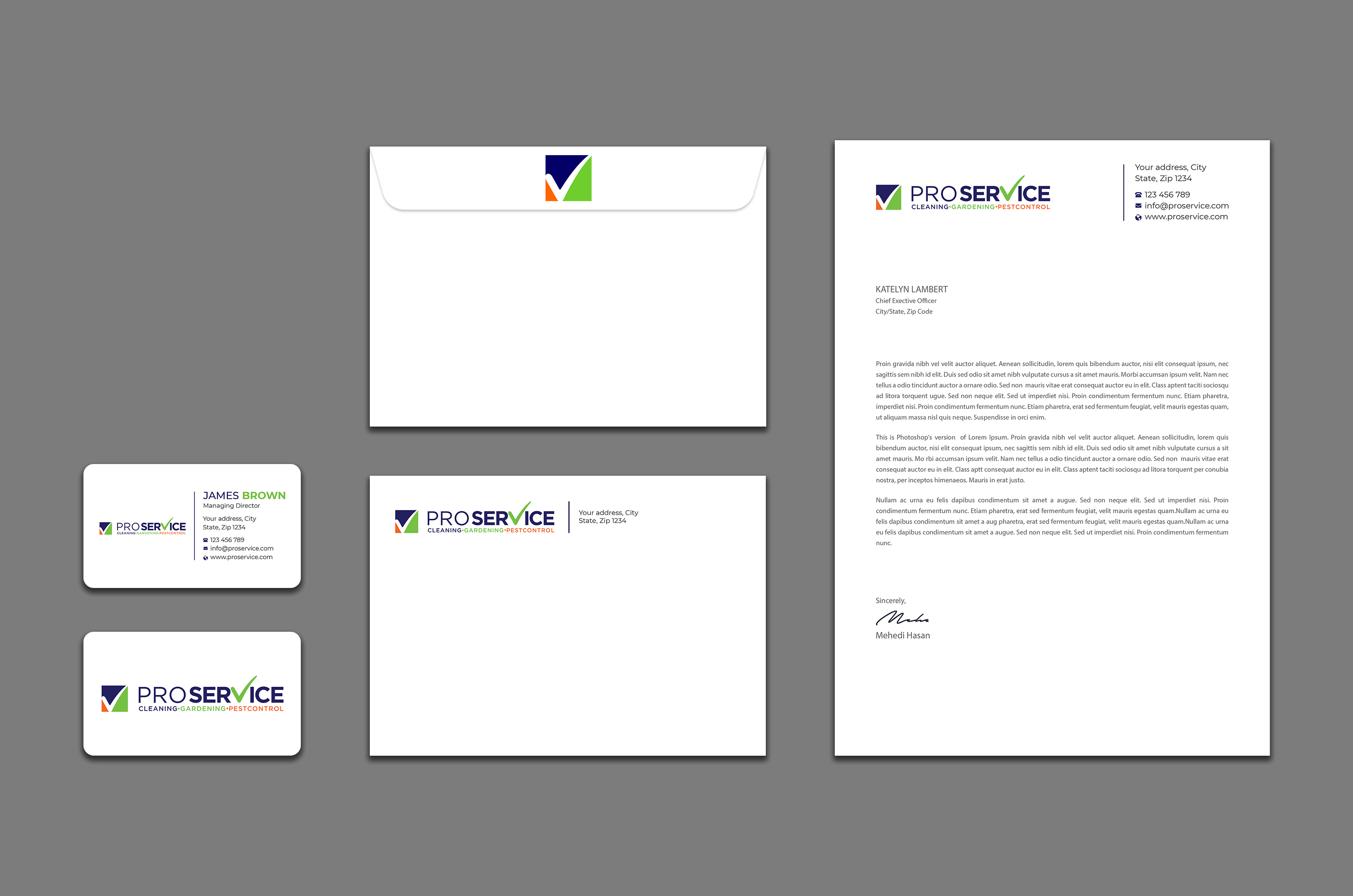 Stationery Design by Expert Bappy for ProService | Design #35198568
