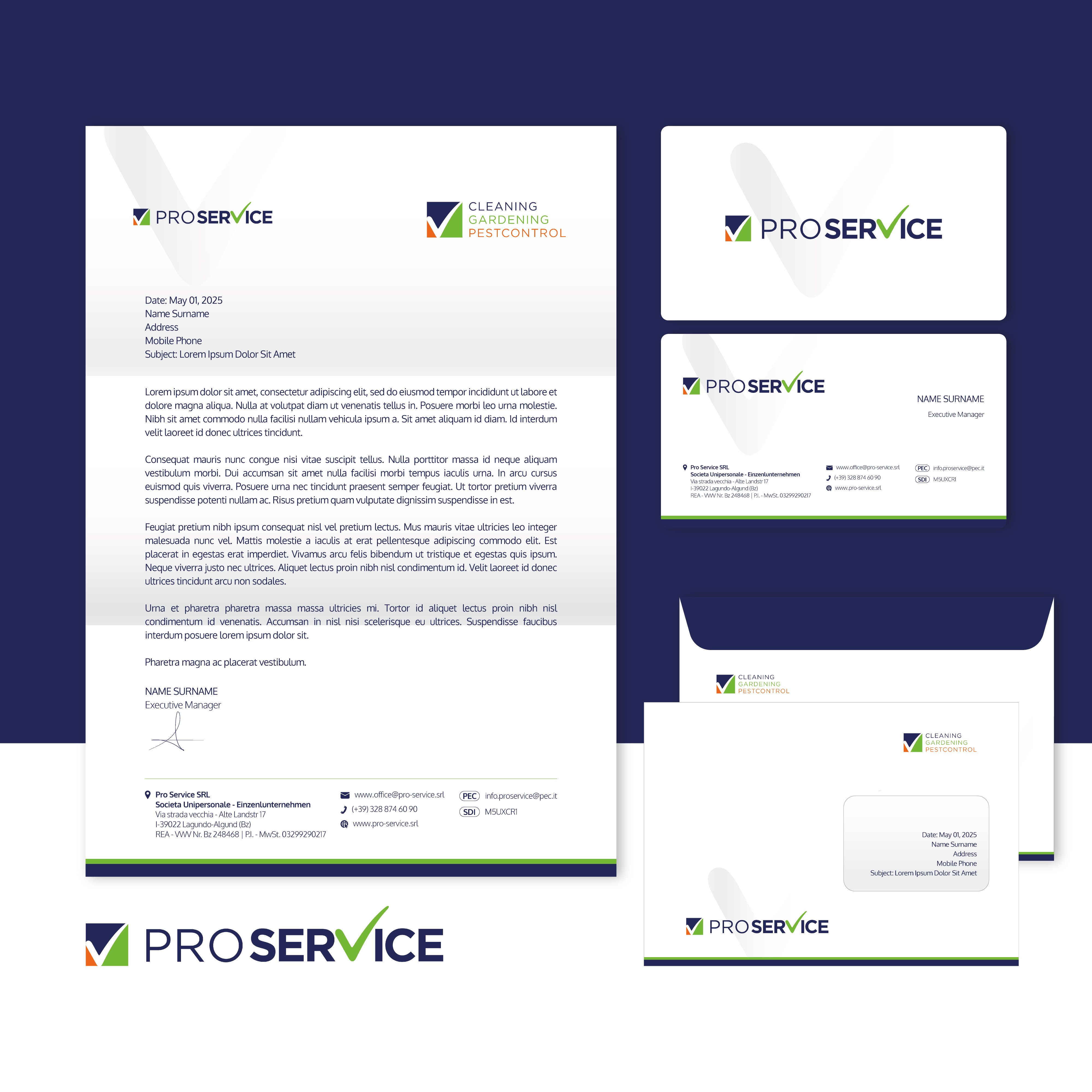 Stationery Design by Litadesign for ProService | Design #35221795