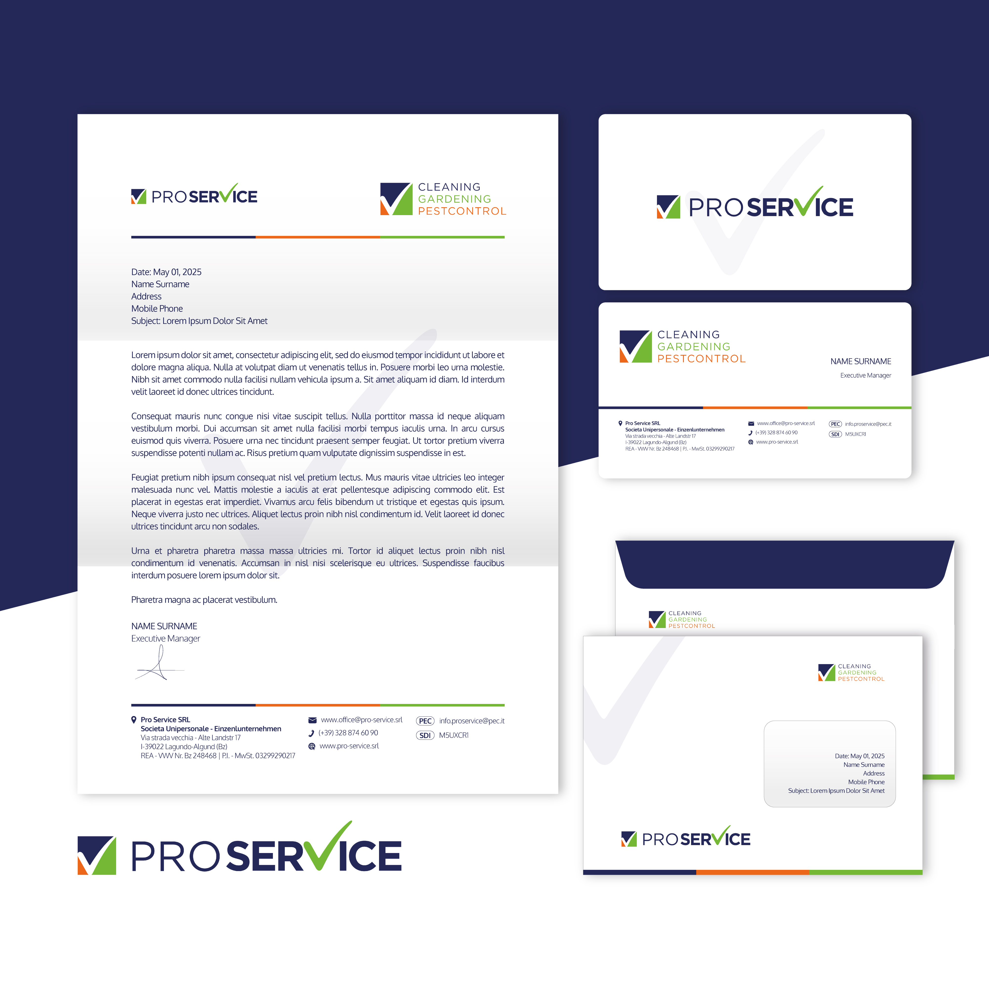 Stationery Design by Litadesign for ProService | Design #35221916