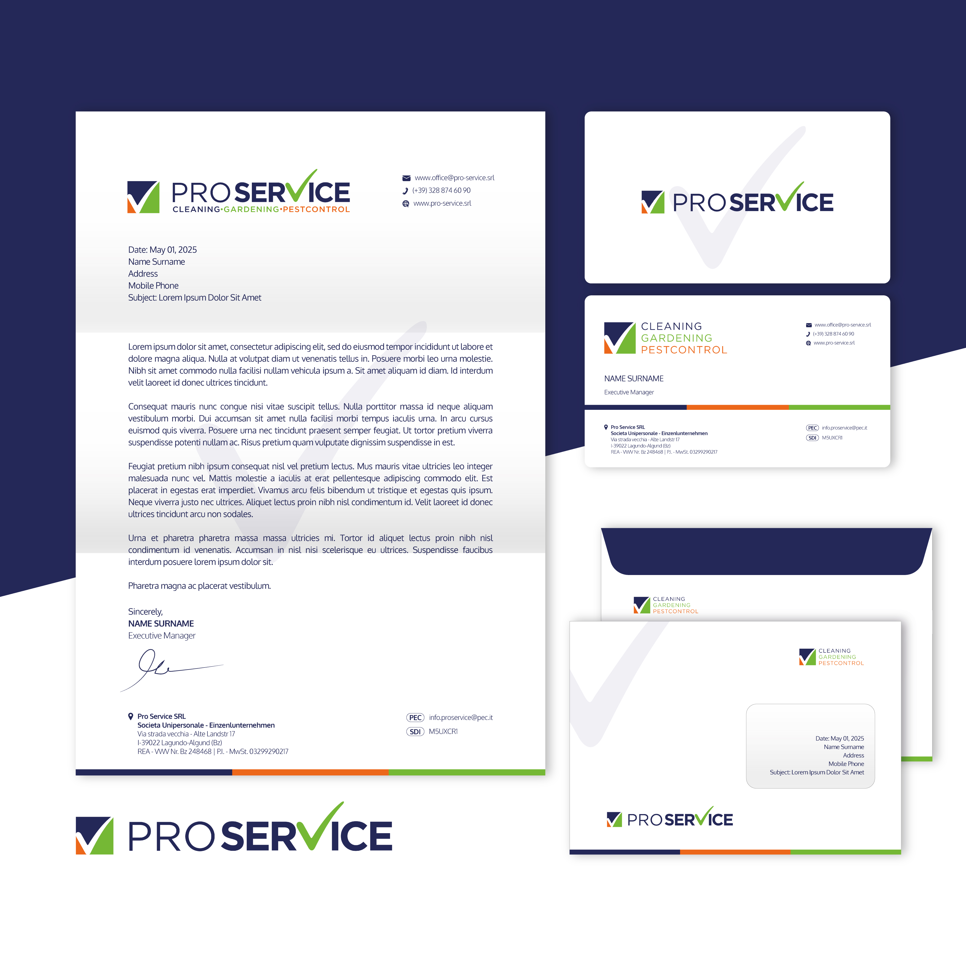 Stationery Design by Litadesign for ProService | Design #35221962