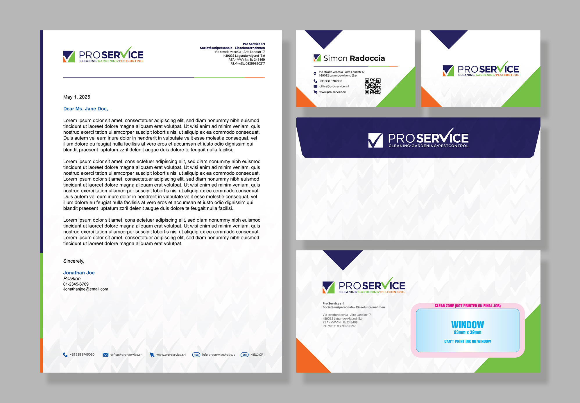 Stationery Design by Yna Grace for ProService | Design: #35280907