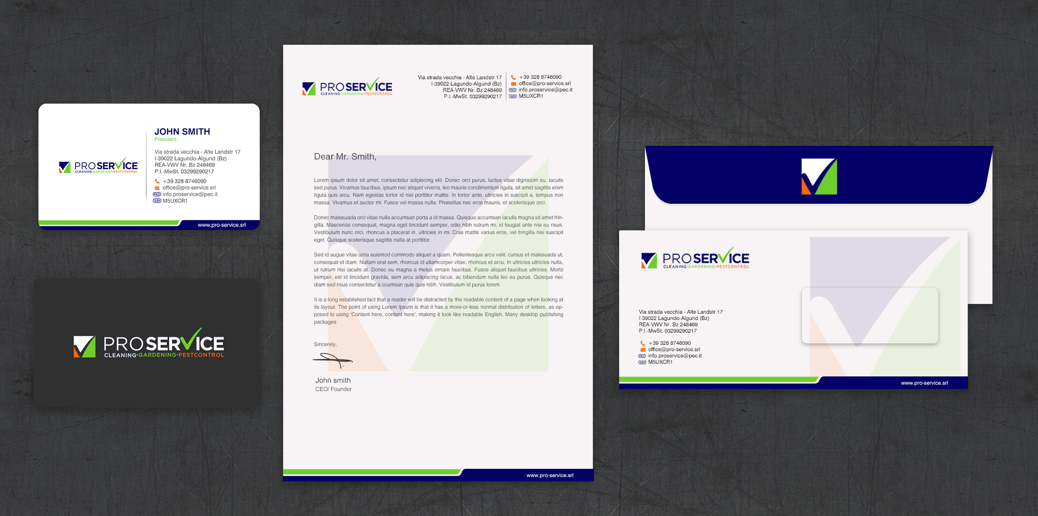 Stationery Design by chandrayaan.creative for ProService | Design #35218831