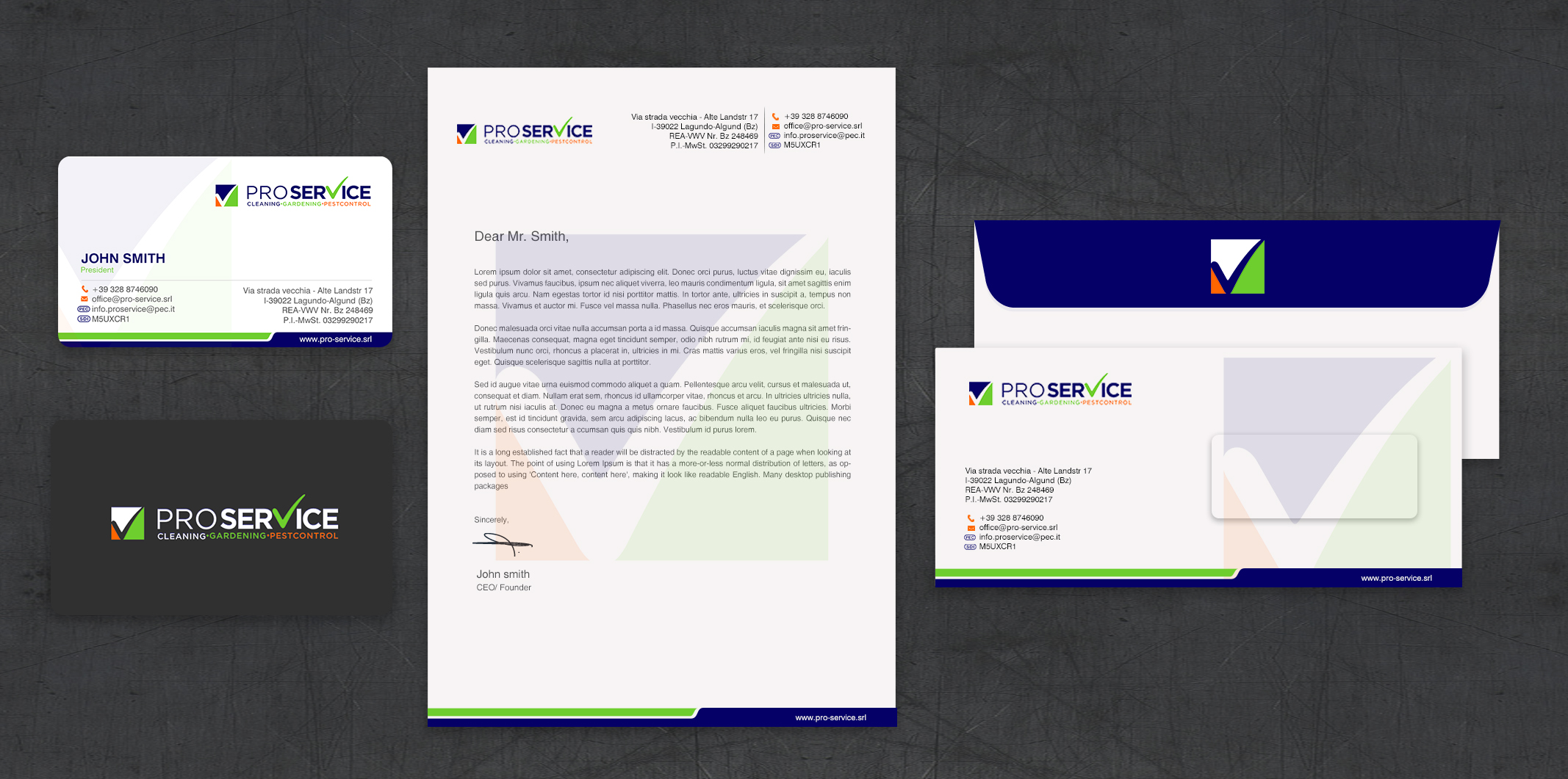 Stationery Design by chandrayaan.creative for ProService | Design #35218833
