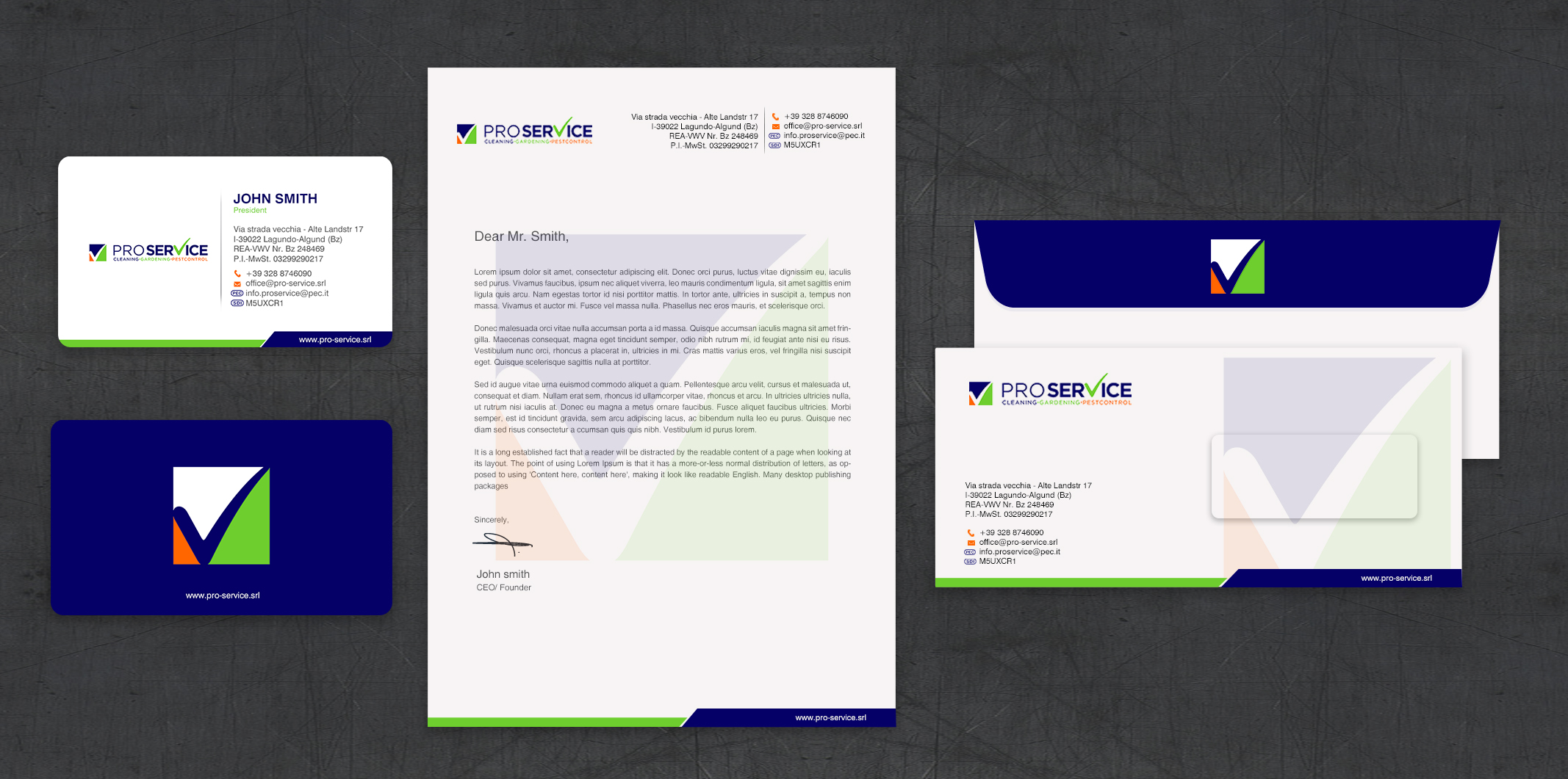 Stationery Design by chandrayaan.creative for ProService | Design #35218834