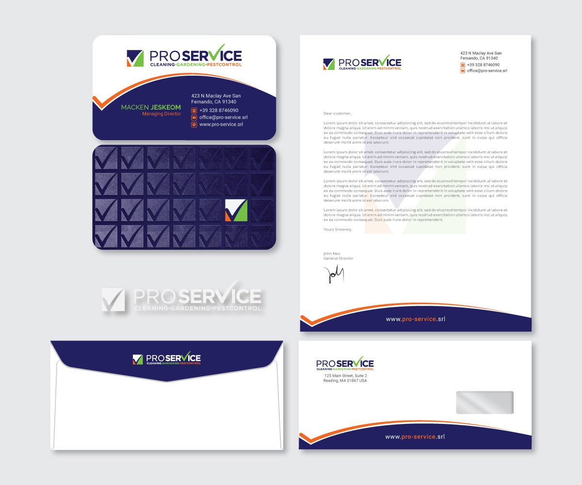 Stationery Design by R.design for ProService | Design #35199649