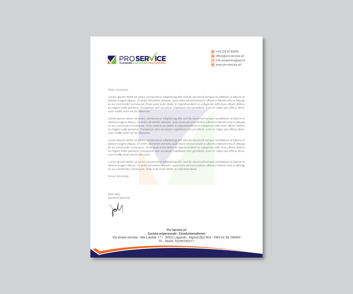 Stationery Design by R.design for ProService | Design #35218159