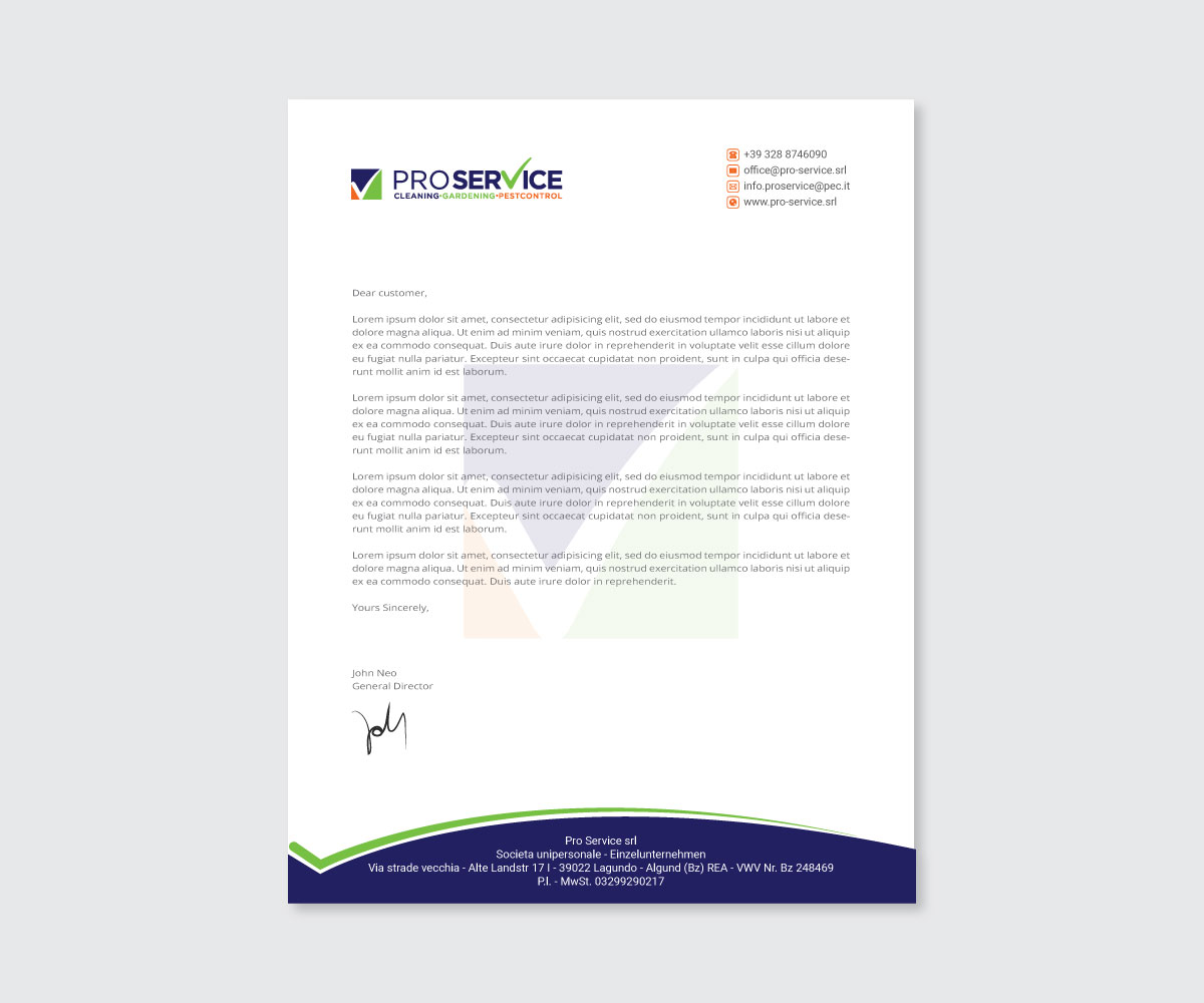 Stationery Design by R.design for ProService | Design #35219084