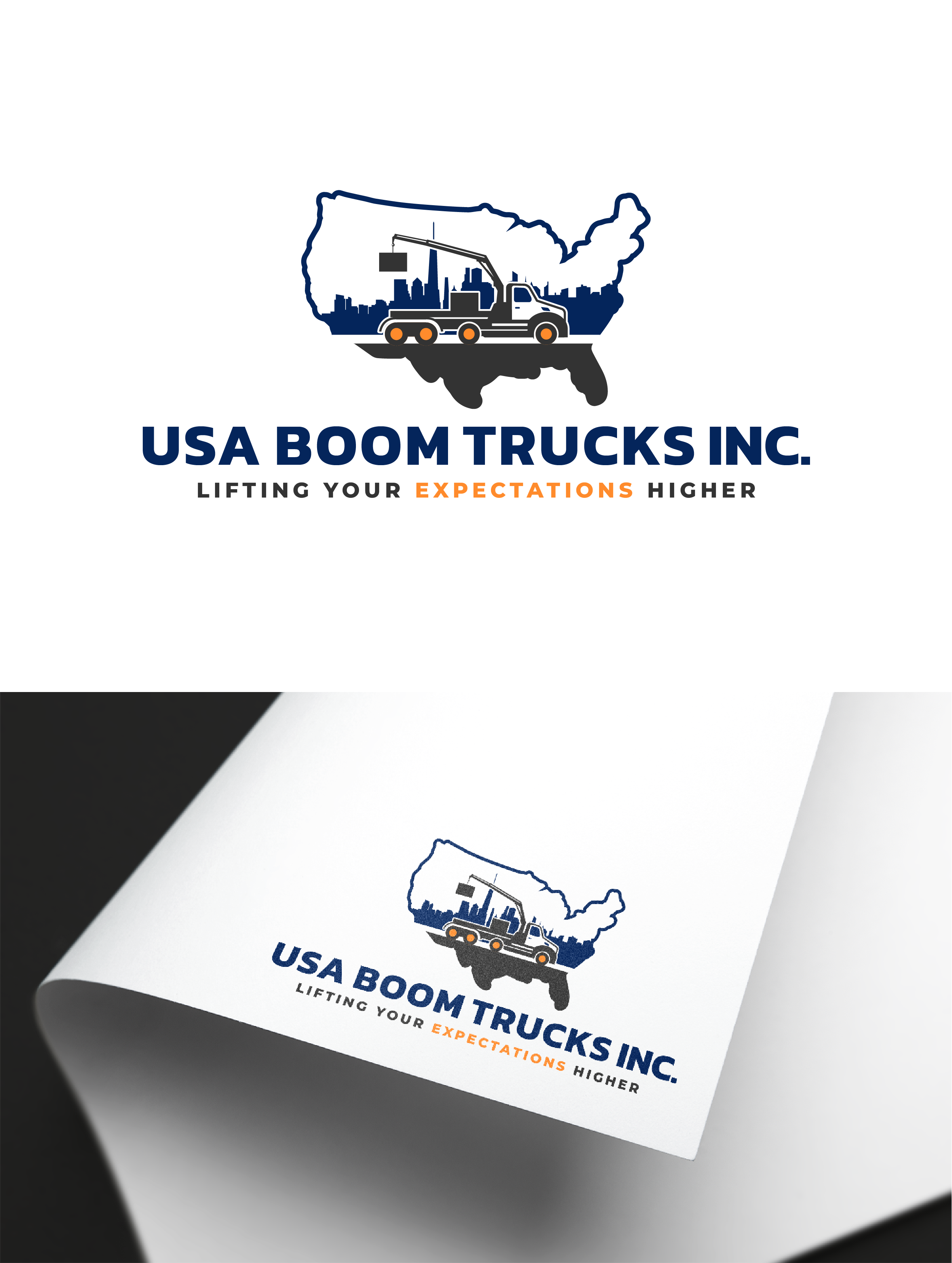 Logo-Design von Fezy Design Studio für New York Boom Trucks Inc | Design #35199562