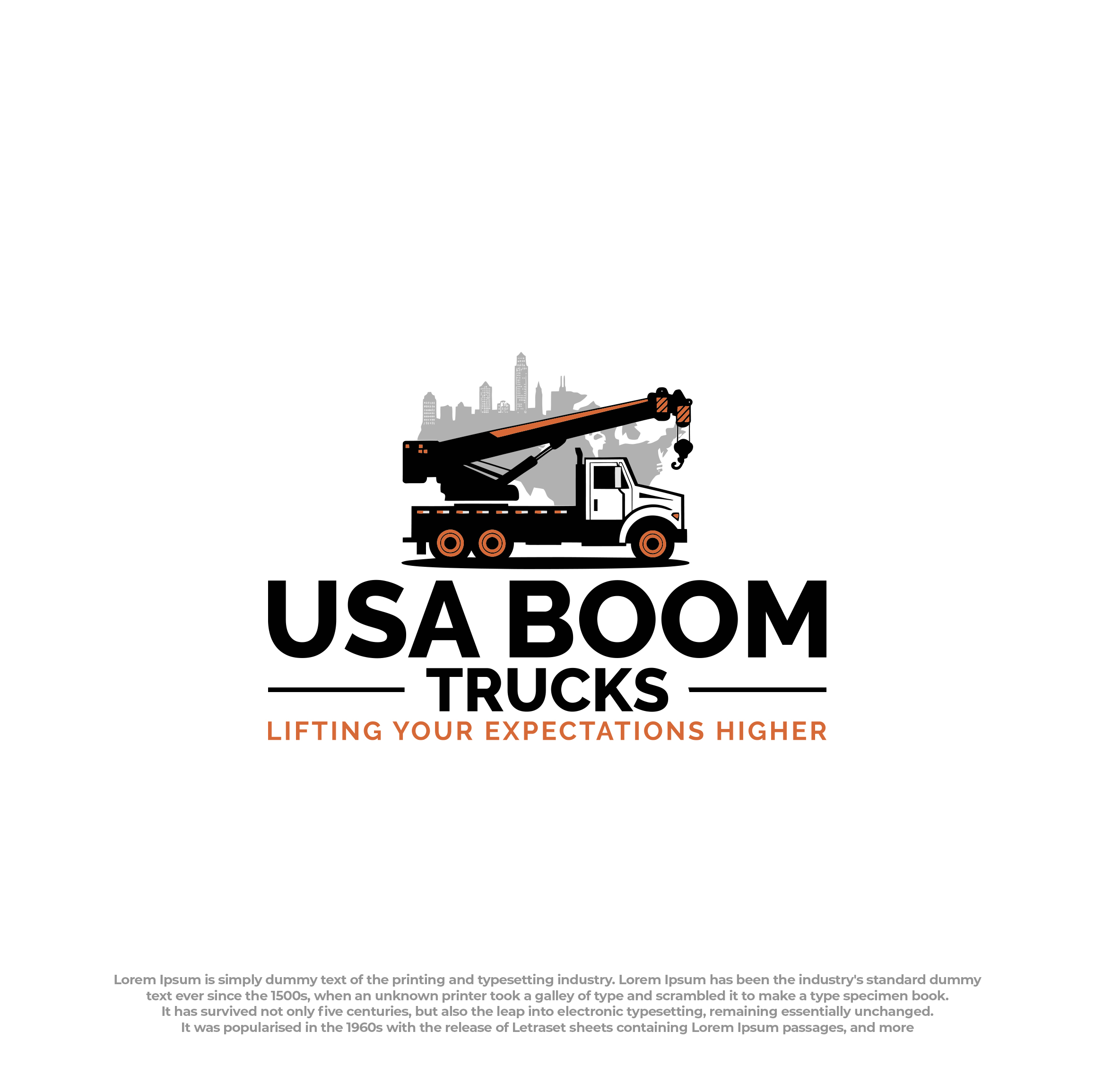 Logo Design by Ura Designs for New York Boom Trucks Inc | Design #35235415