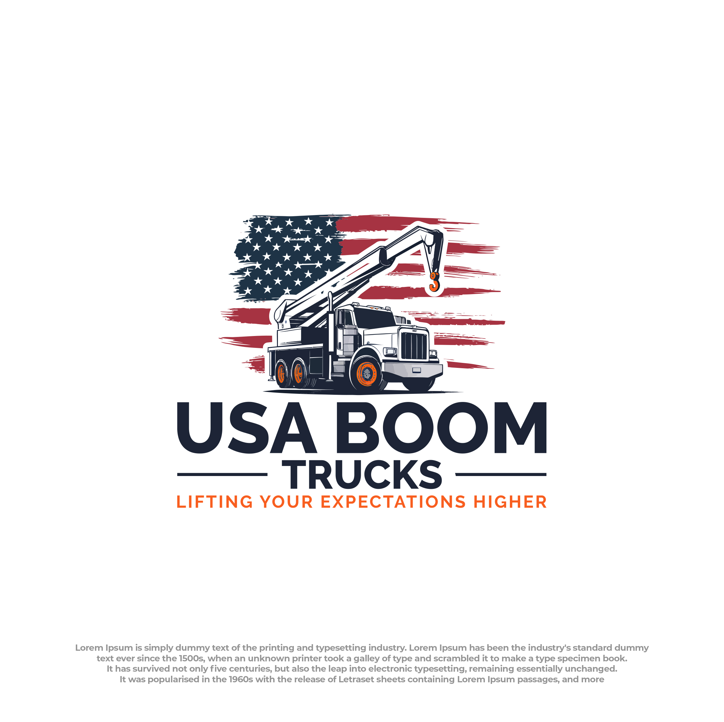 Logo Design by Ura Designs for New York Boom Trucks Inc | Design #35235421