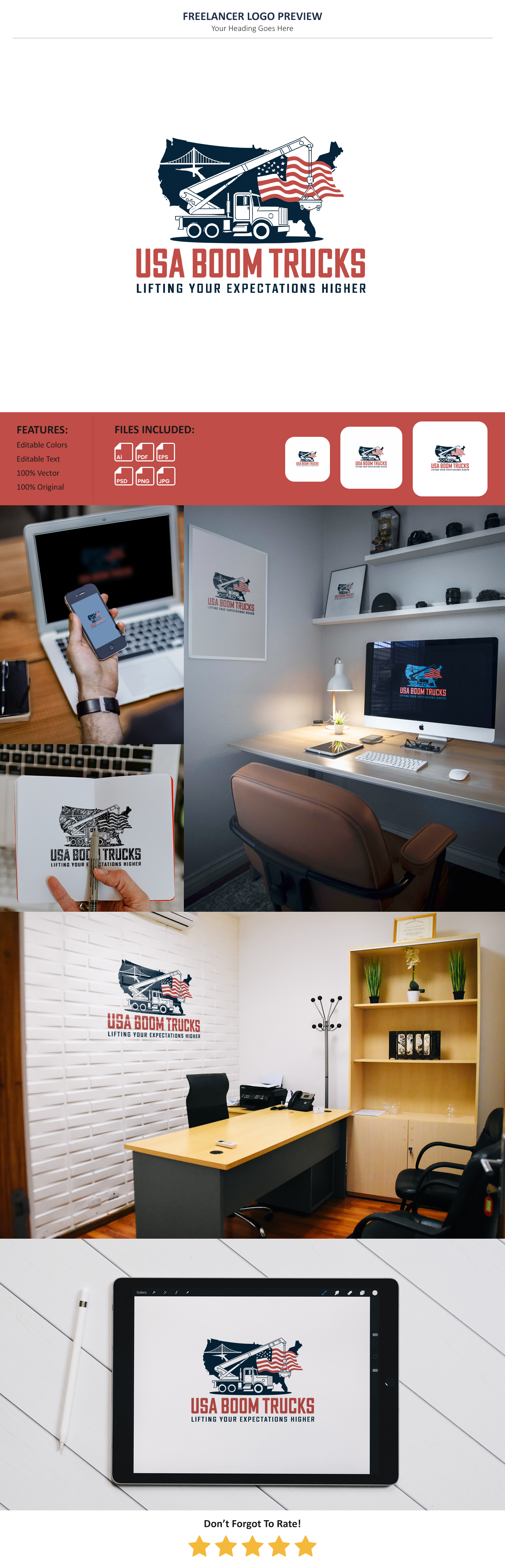 Logo-Design von VectorForge für New York Boom Trucks Inc | Design #35227497