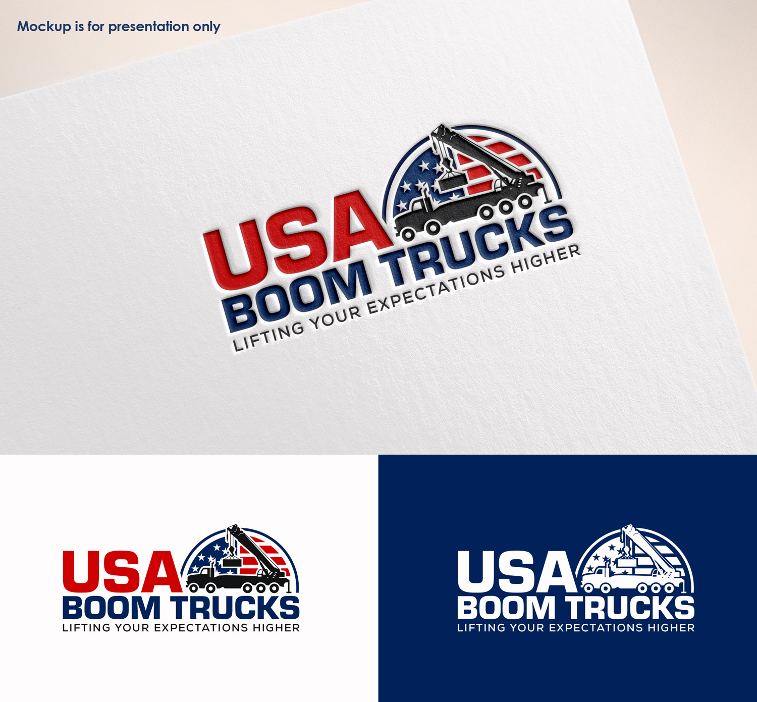 Logo-Design von M Art & Design für New York Boom Trucks Inc | Design #35201321