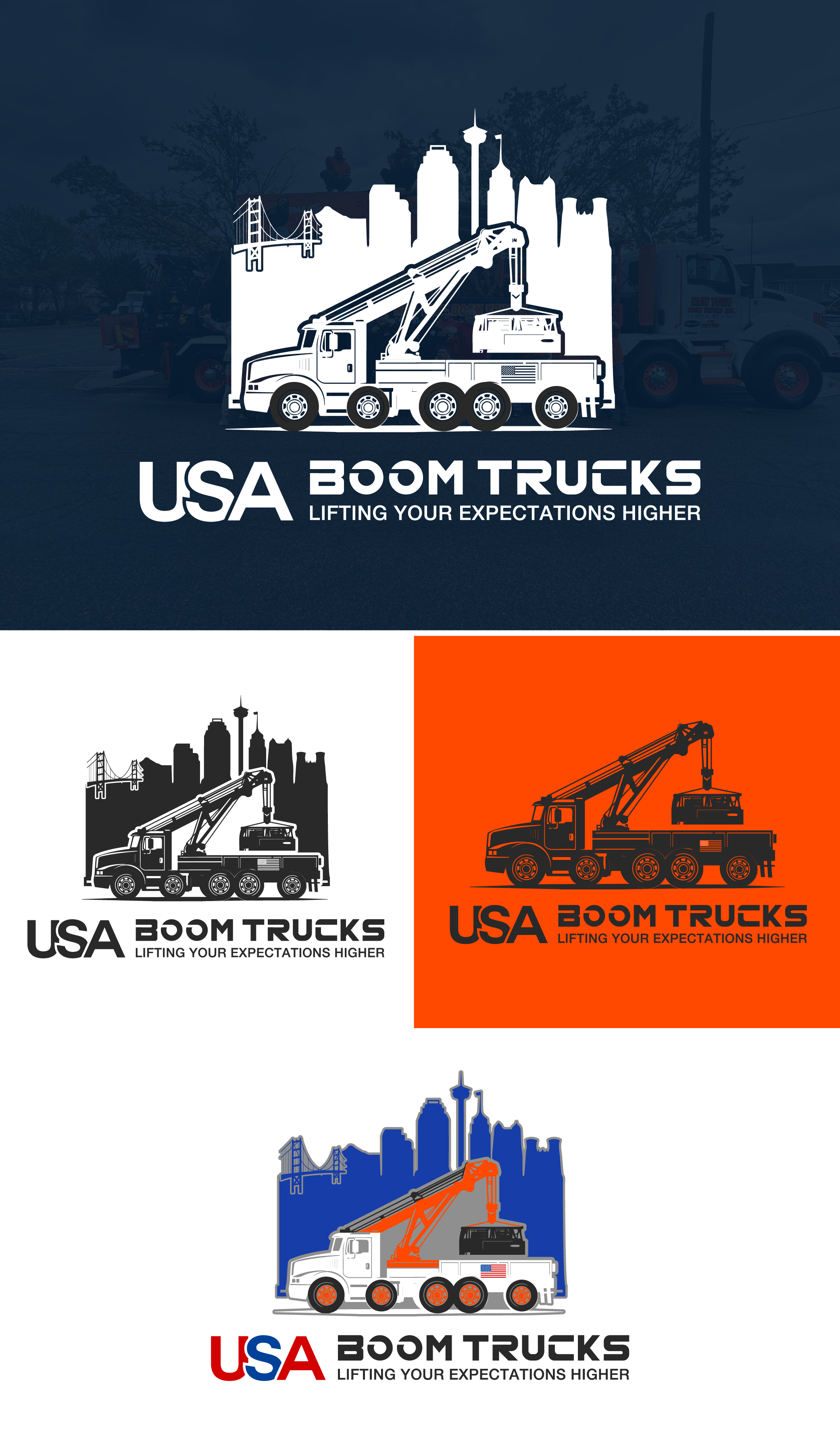 Logo-Design von AL-BARAKAH für New York Boom Trucks Inc | Design #35201113