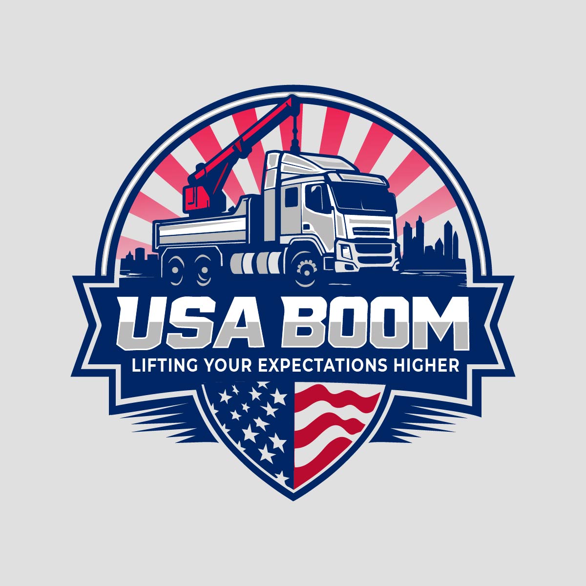 Logo Design by CreativeFeather for New York Boom Trucks Inc | Design #35214829